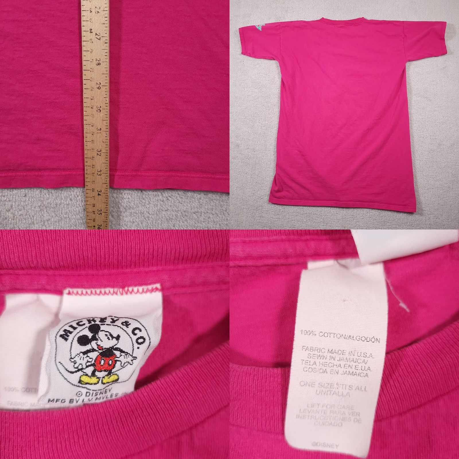 Mickey & Co. VINTAGE Mickey & Co T-Shirt Disney 90s Mickey Mouse Pink One Size Adult Unisex Mens Womens Size US M / EU 48-50 / 2 - 9 Thumbnail