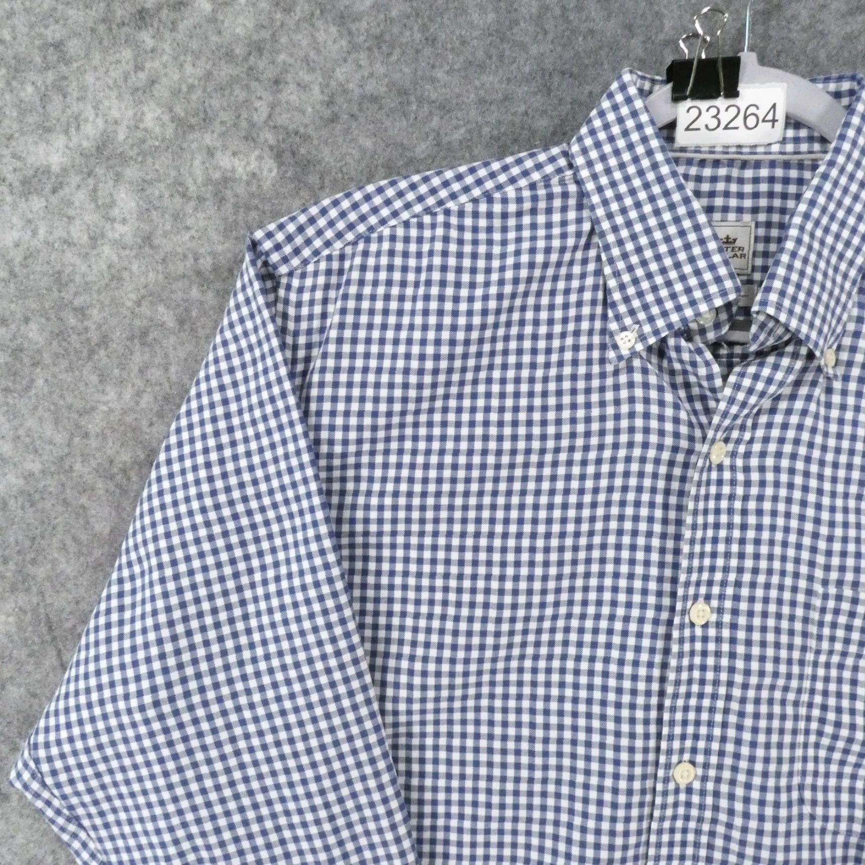 Peter Millar Peter Millar Shirt Mens Large Nanoluxe Long Sleeve Button Up Blue White Gingham Size US L / EU 52-54 / 3 - 3 Thumbnail