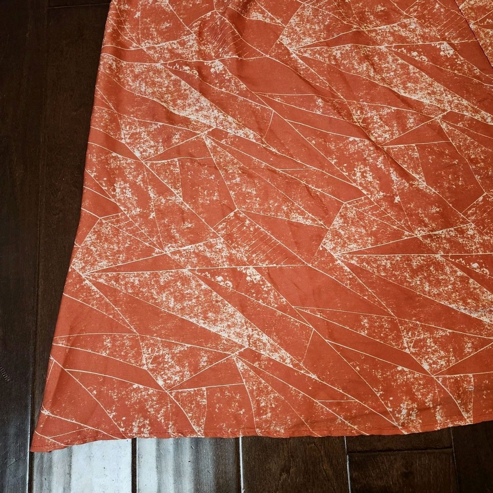 Nordstrom Trouvé Nordstrom Maxi Skirt Satin Slip Pull-On Size M Orange Multicolor Striped Slit Long Fall Womens Size 32" / US 10 / IT 46 - 3 Thumbnail