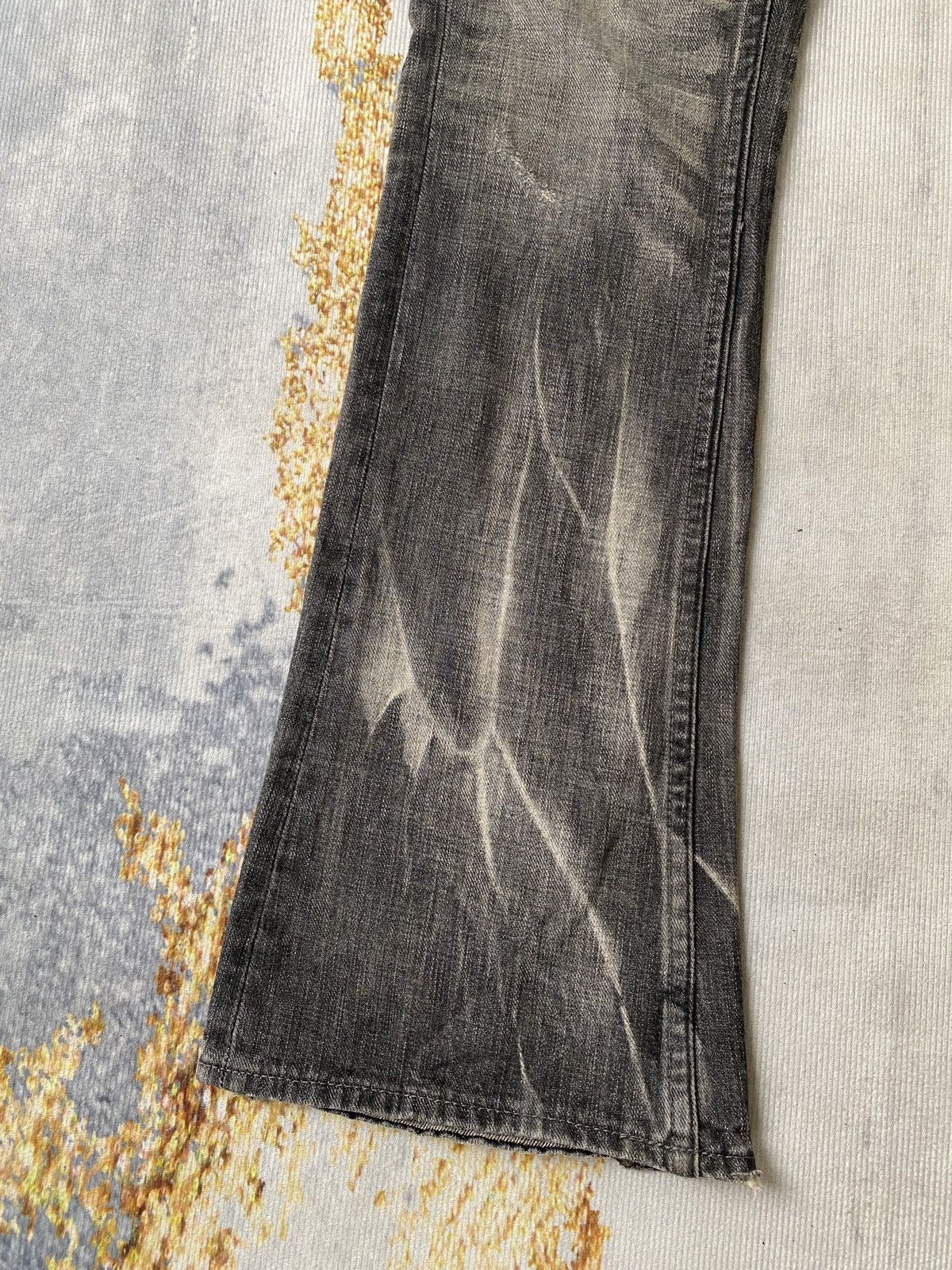 Japanese Brand 2000s The Murder License Claw Marks Flare Denim Size US 31 - 8 Thumbnail