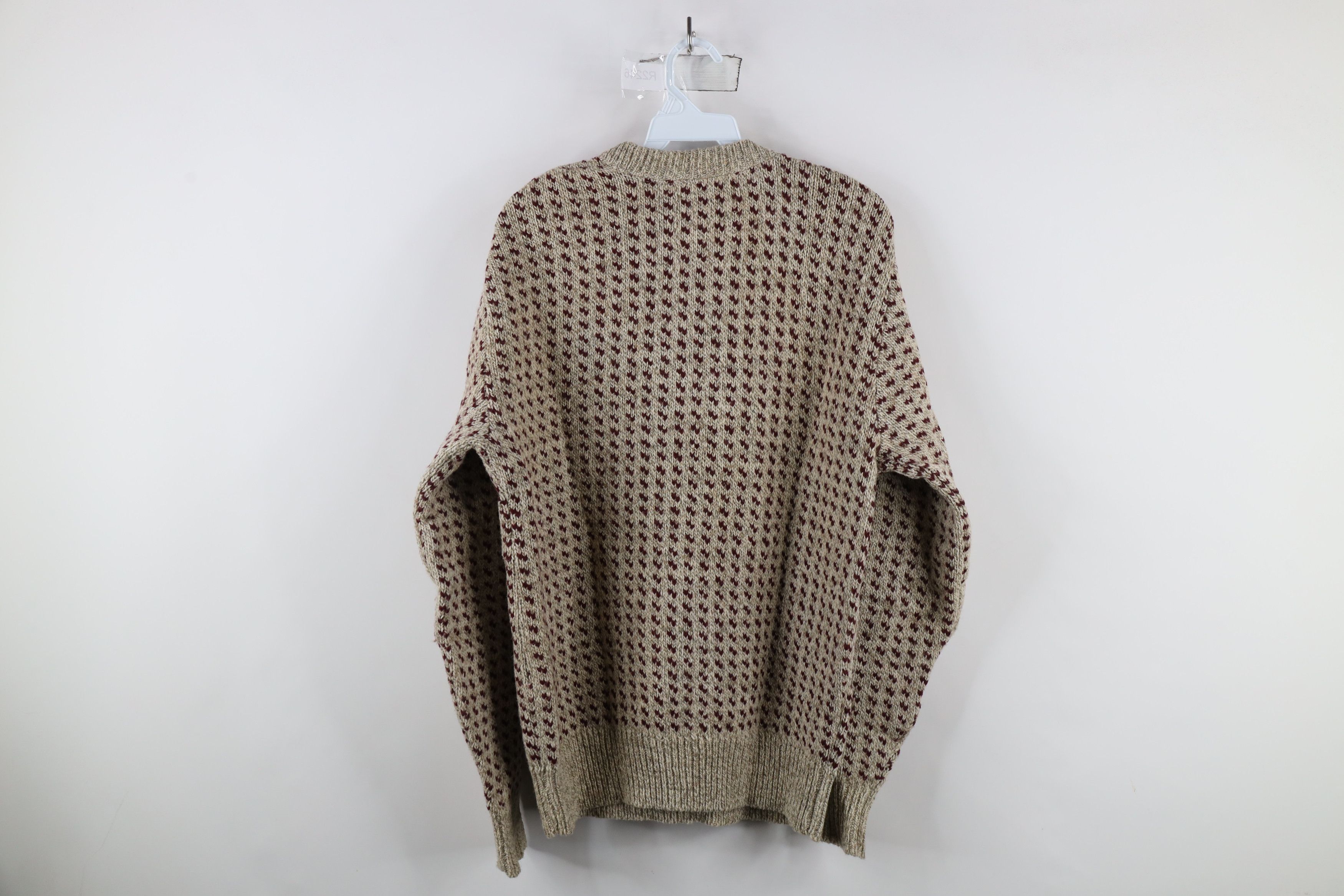 Vintage Vintage 90s Streetwear Wool Knit Grandpa Sweater USA Size US L / EU 52-54 / 3 - 6 Thumbnail
