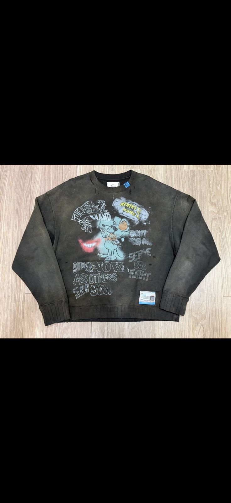 Maison MIHARA YASUHIRO Maison Mihara Yasuhiro Distressed Sweatshirt Size US L / EU 52-54 / 3 - 3 Thumbnail