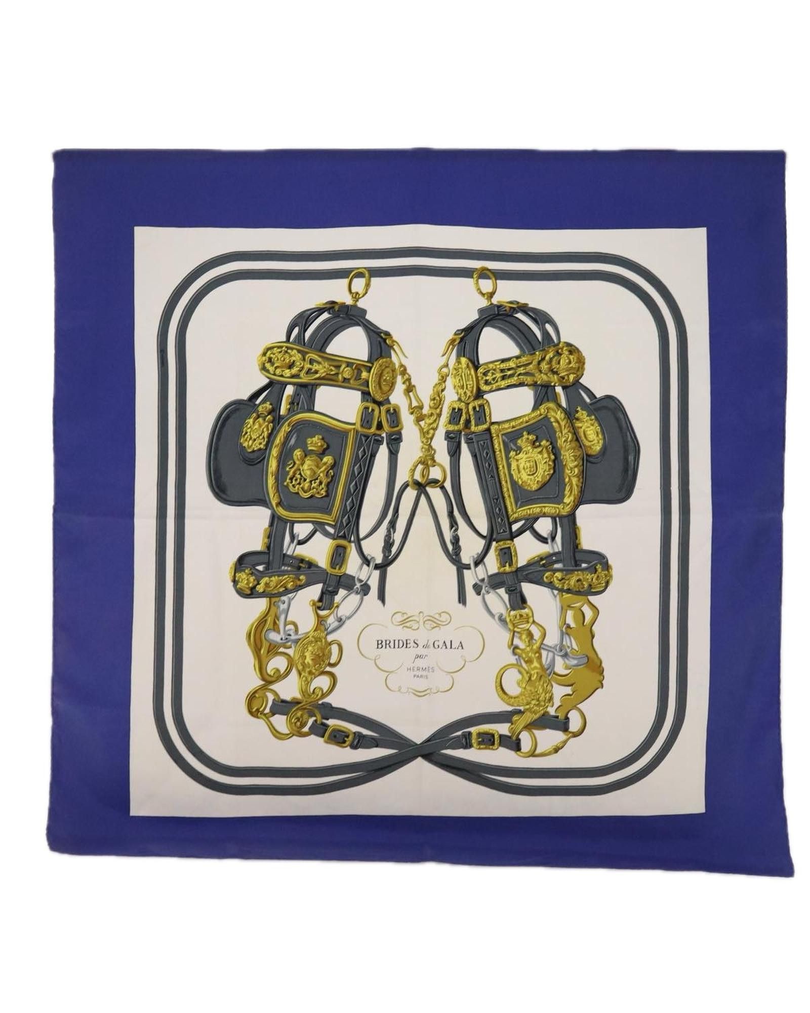 image of Blue Silk Scarf With Captivating Design By Hermes, Women's