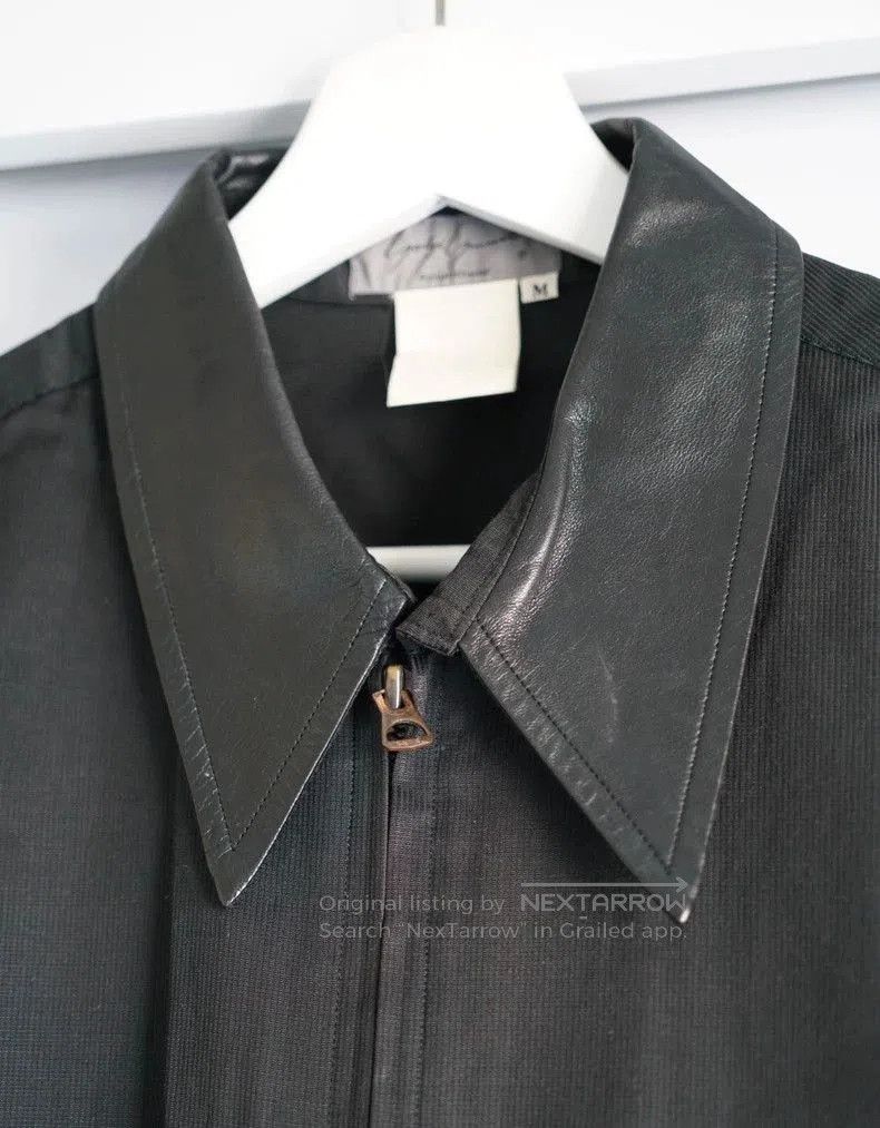 Yohji Yamamoto Yohji Yamamoto 88aw Leather Collar Shirt. Size US M / EU 48-50 / 2 - 2 Thumbnail
