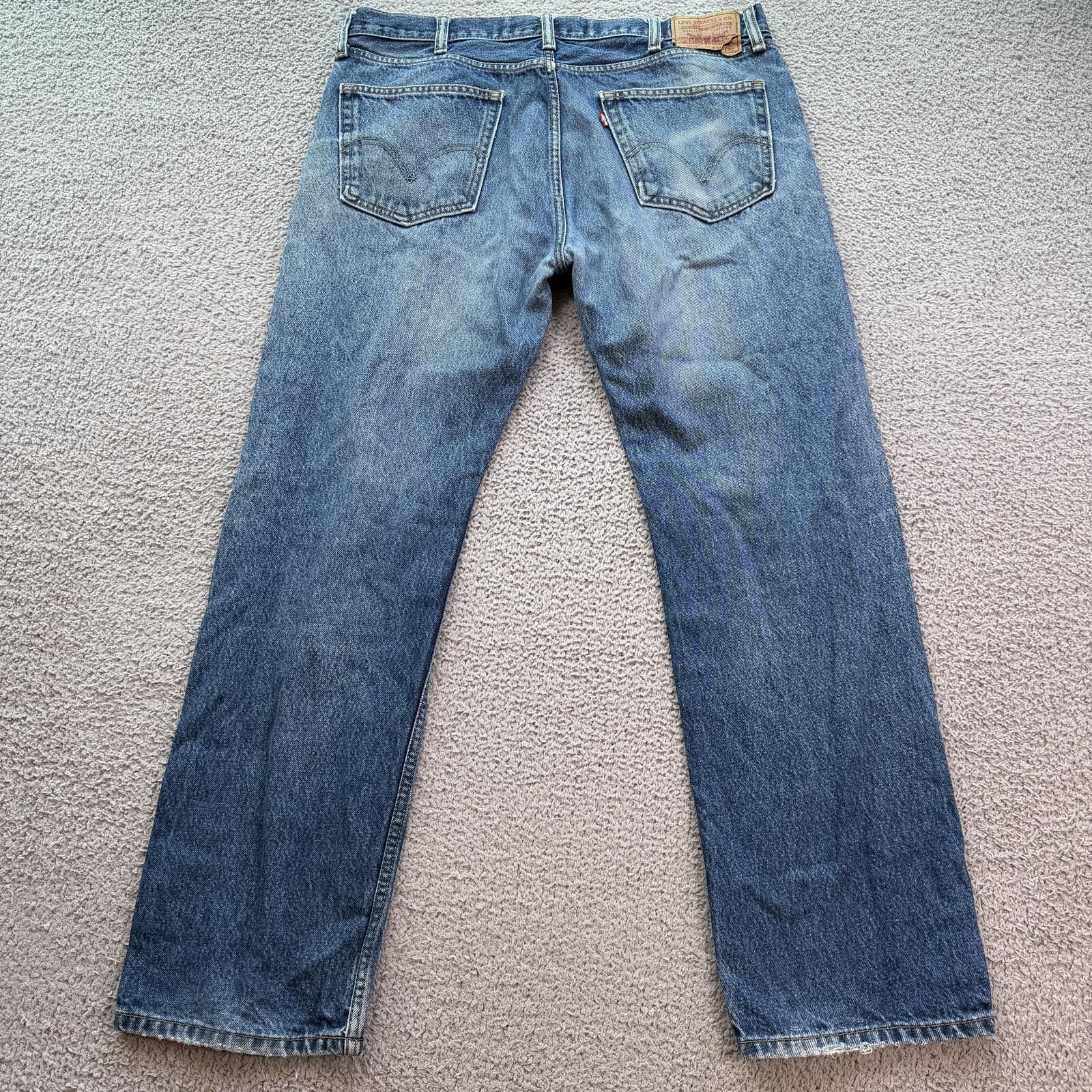 Levi's Levis 505 Straight Fit Jeans Mens 38x30 Y2K Faded Wash Denim Size US 38 / EU 54 - 2 Thumbnail