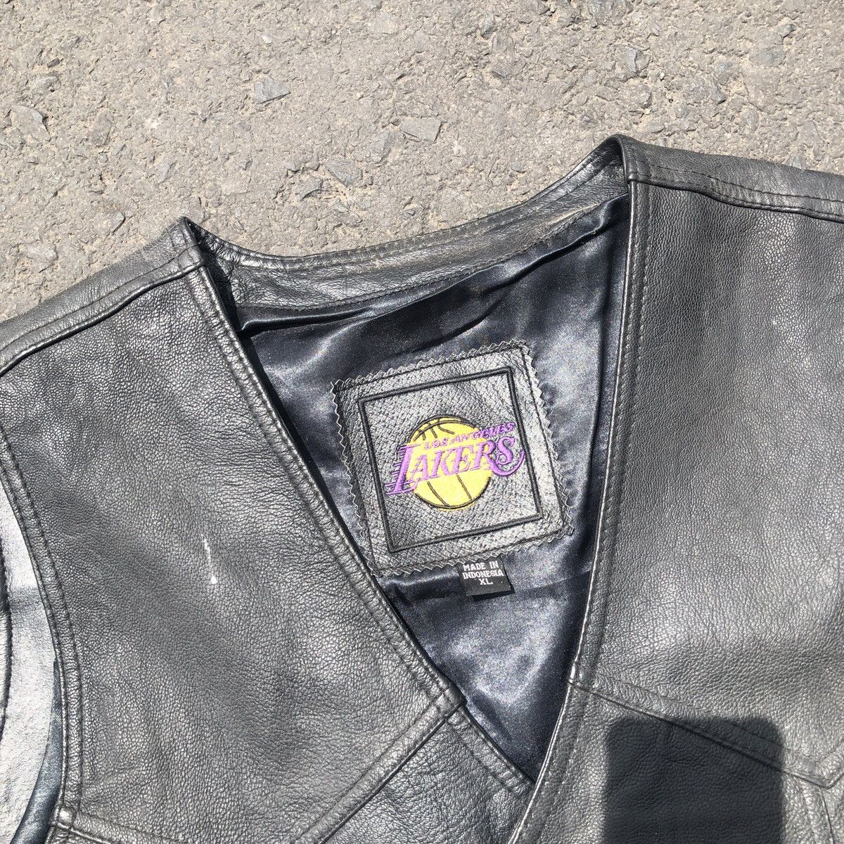 Leather × NBA RARE VEST LAKERS LEATHER Size US XL / EU 56 / 4 - 4 Thumbnail