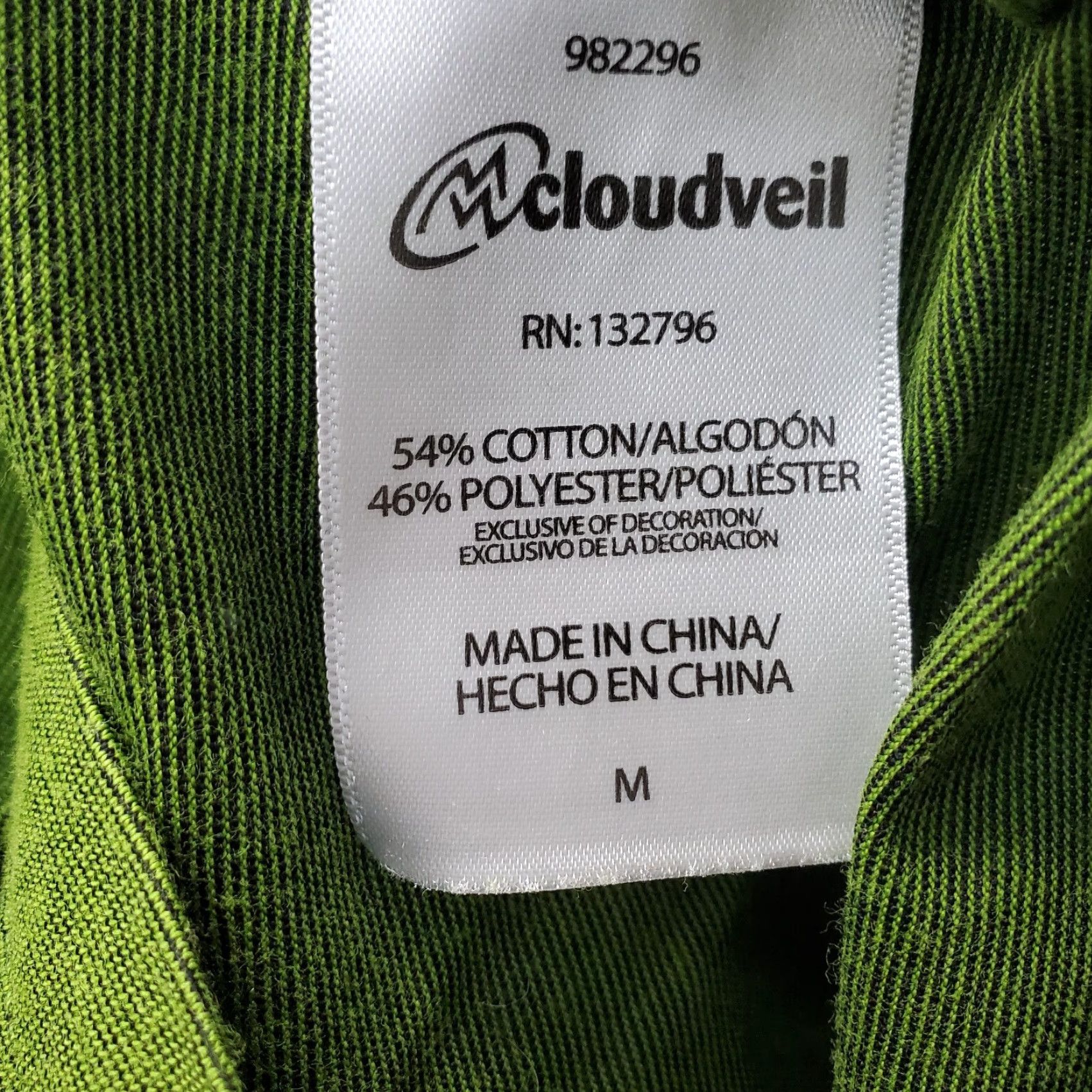Vintage Cloudveil Active Shirt Mens M Green Cotton Long Sleeve Mock Neck Pullover Size US M / EU 48-50 / 2 - 6 Thumbnail