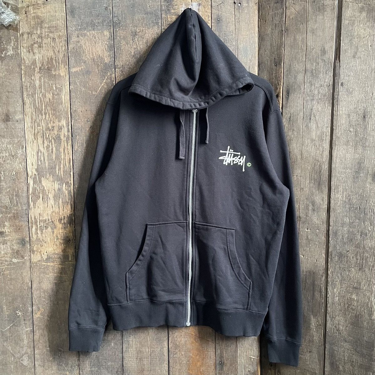 Streetwear × Stussy × Vintage Vintage Stussy Big Logo Zipper 