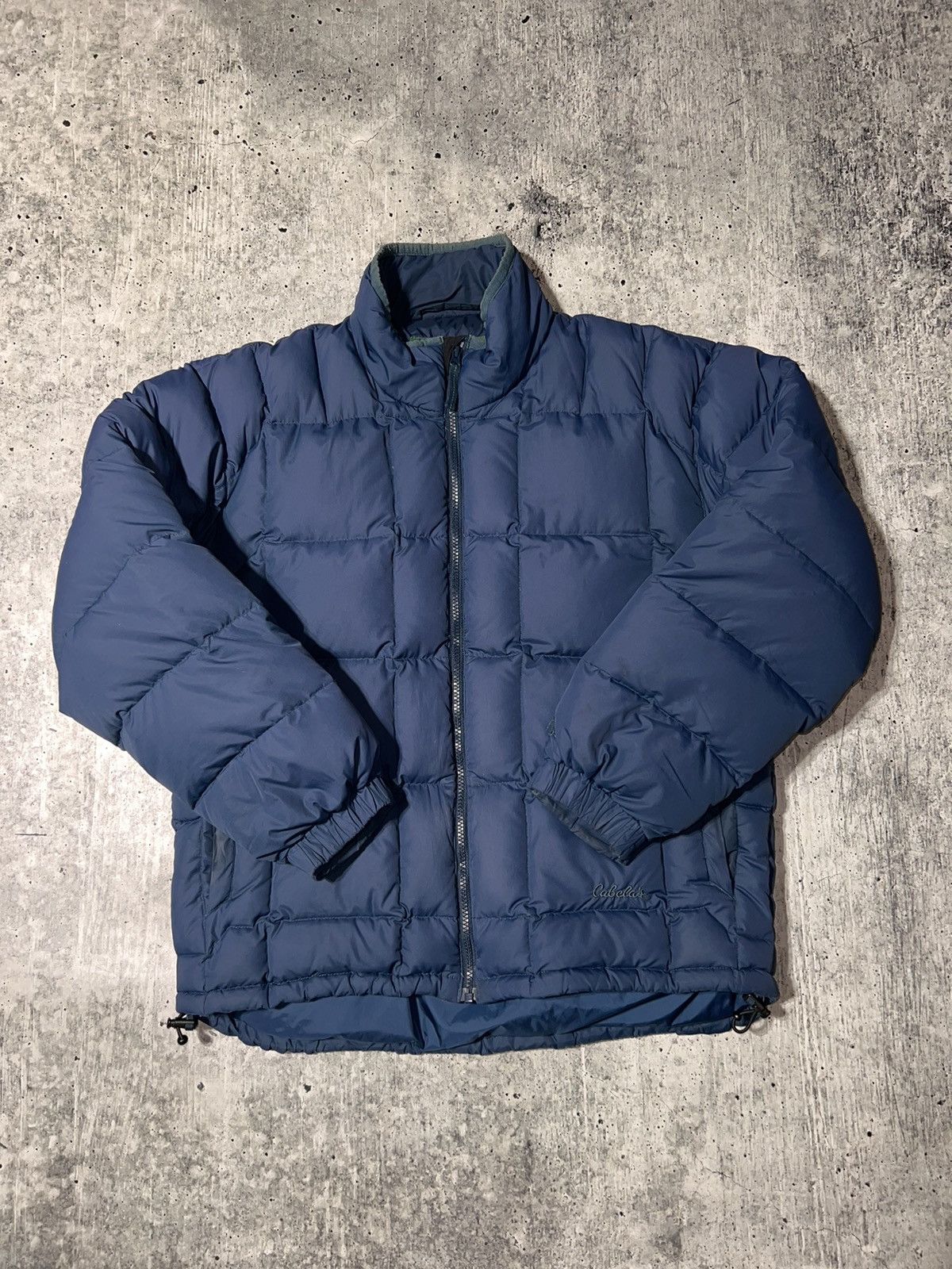 image of 90's Cabelas Goose Down Puffer Jacket in Blue, Men's (Size Medium)