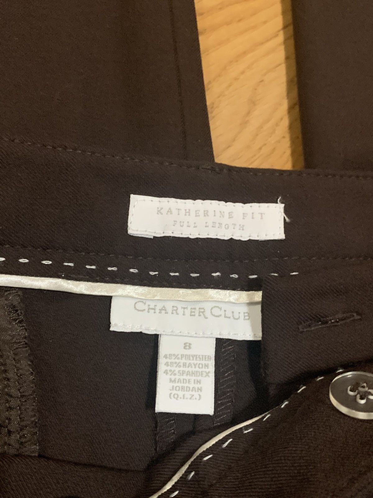 Charter Club Sz 8- Charter Club Katherine Fit Full Length Stretch Slacks Size 30" / US 8 / IT 44 - 19 Thumbnail