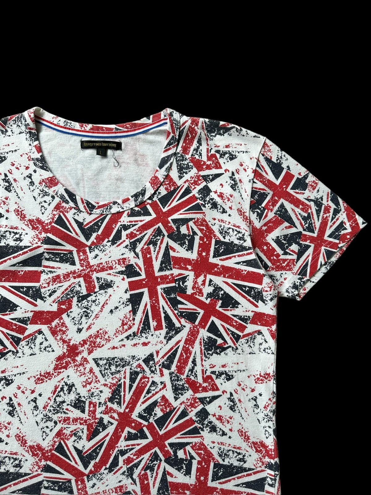 If Six Was Nine Y2k Dangerous Warning trompe l'oeil printed tee Size US M / EU 48-50 / 2 - 5 Thumbnail