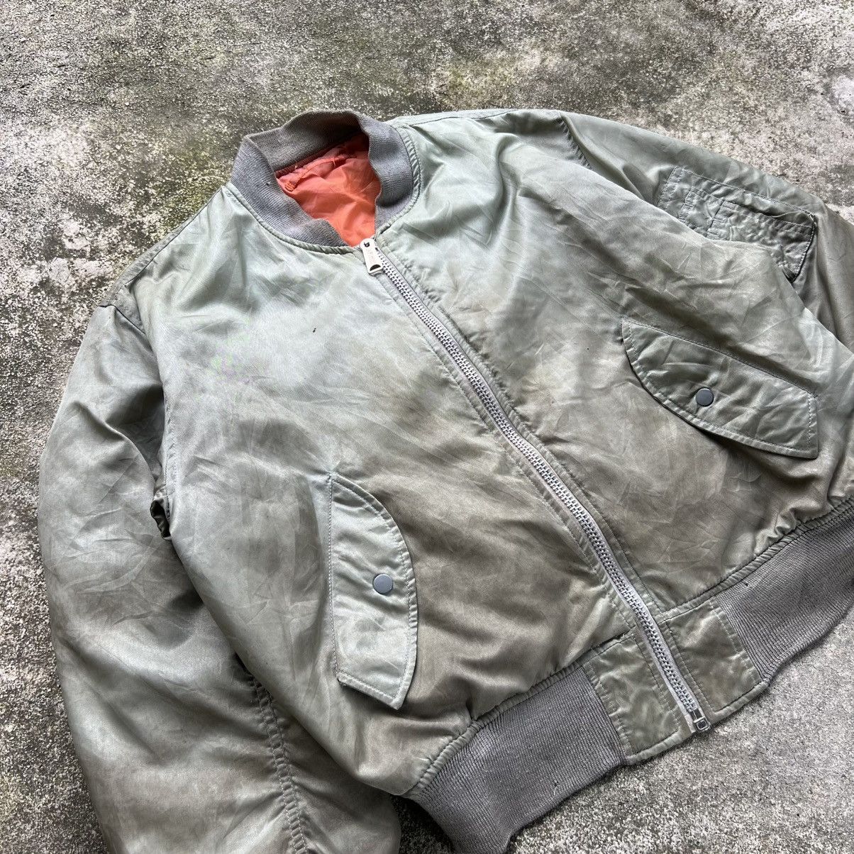 Vintage “VINTAGE” TRASHED MAN INTERMEDIATE MA-1 BOMBER JACKET Size US L / EU 52-54 / 3 - 2 Thumbnail