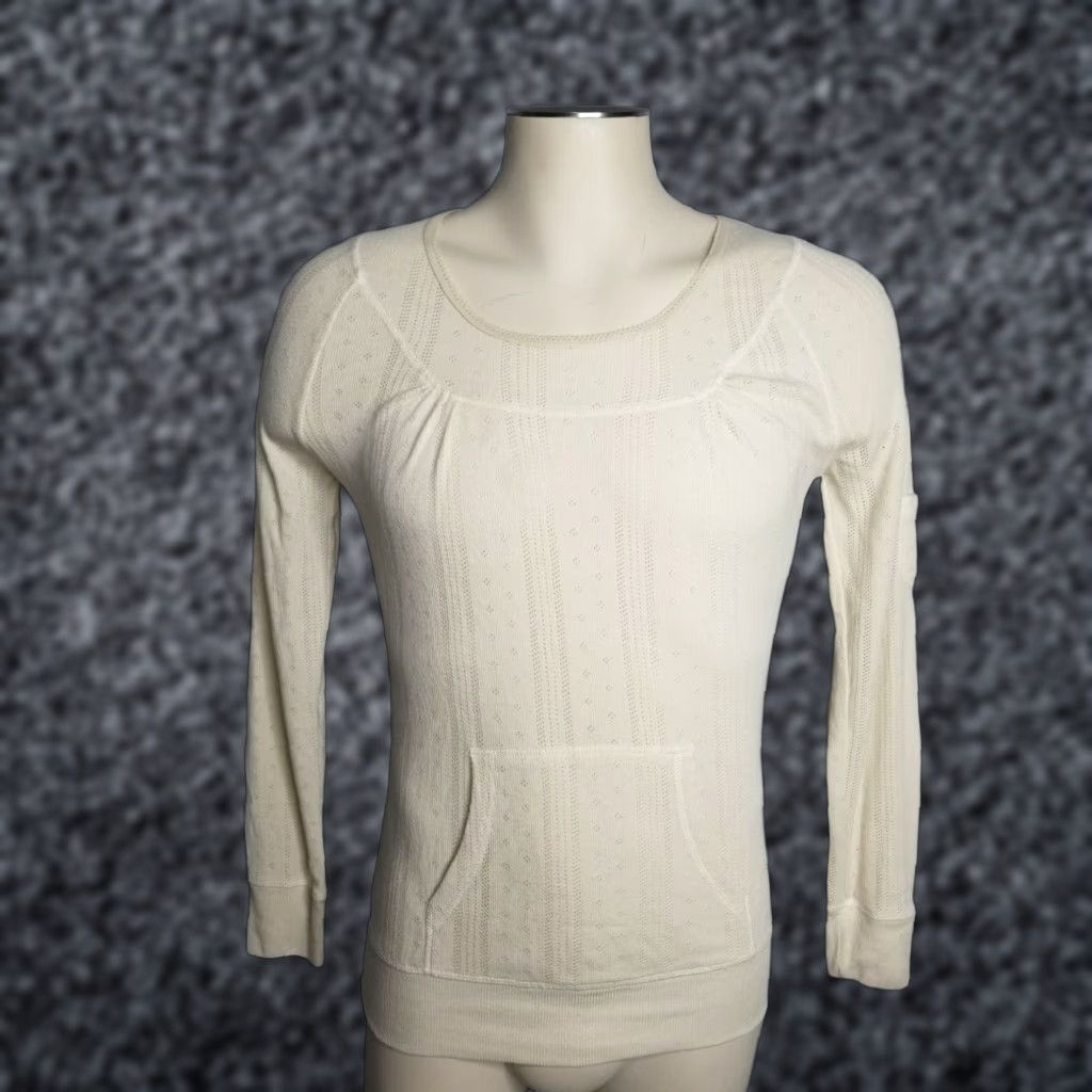 Athleta Athleta Striped Long Sleeve Shirt Top Women's Medium Beige Size M / US 6-8 / IT 42-44 - 1 Thumbnail
