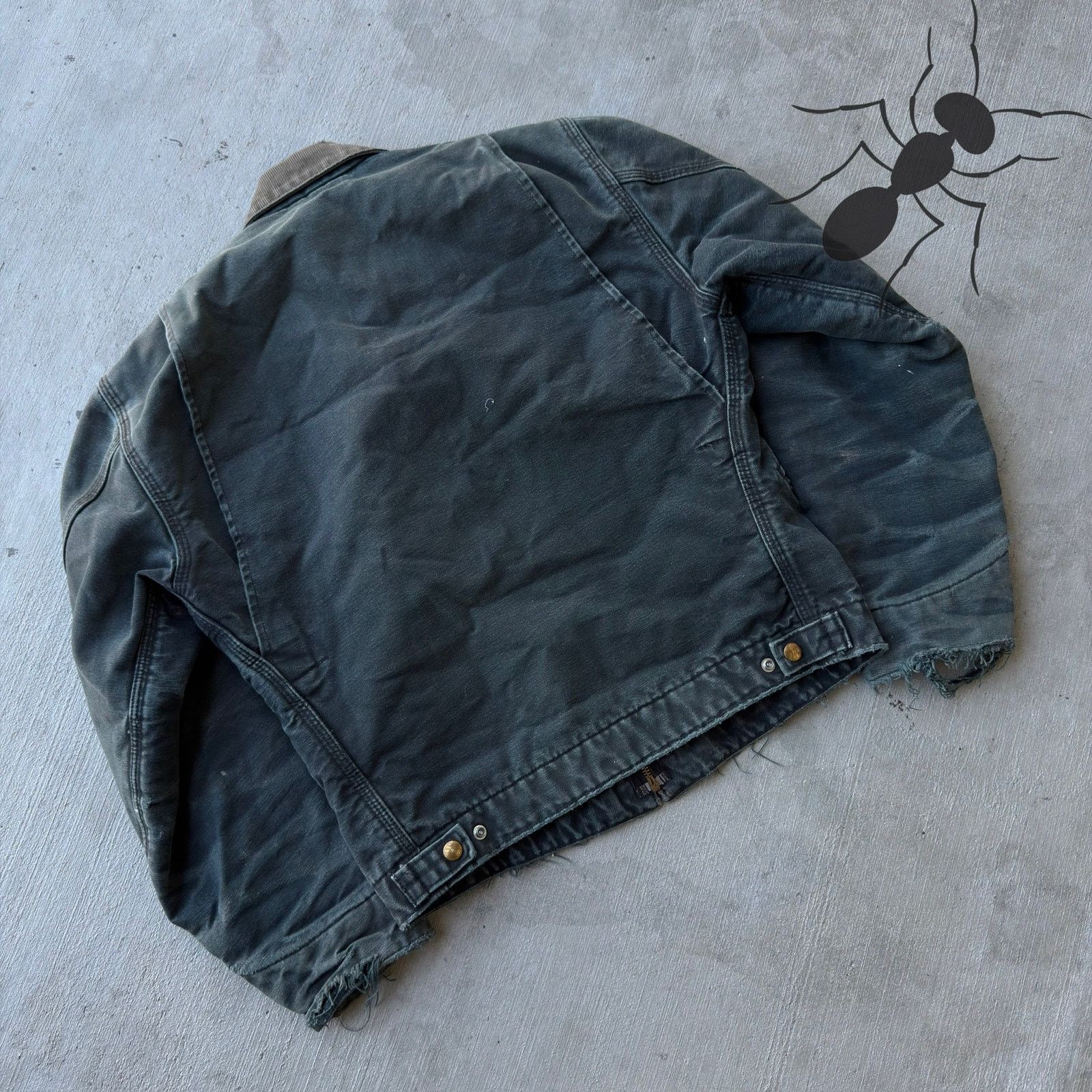 Carhartt × Vintage Carhartt J01 BLK faded black detroit work wear jacket Size US S / EU 44-46 / 1 - 7 Thumbnail