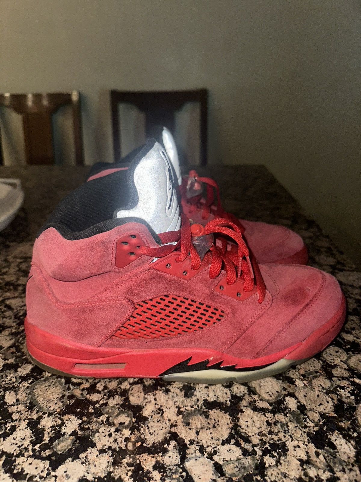 Jordan Brand × Nike Jordan retro 5 Red Suede Size US 9.5 / EU 42-43 - 1 Thumbnail
