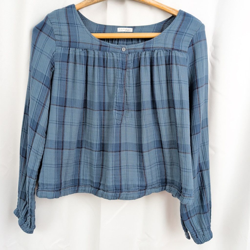 Free People Free People CP Shades USA Made Plaid Double Cloth Top Large. Size L / US 10 / IT 46 - 1 Thumbnail