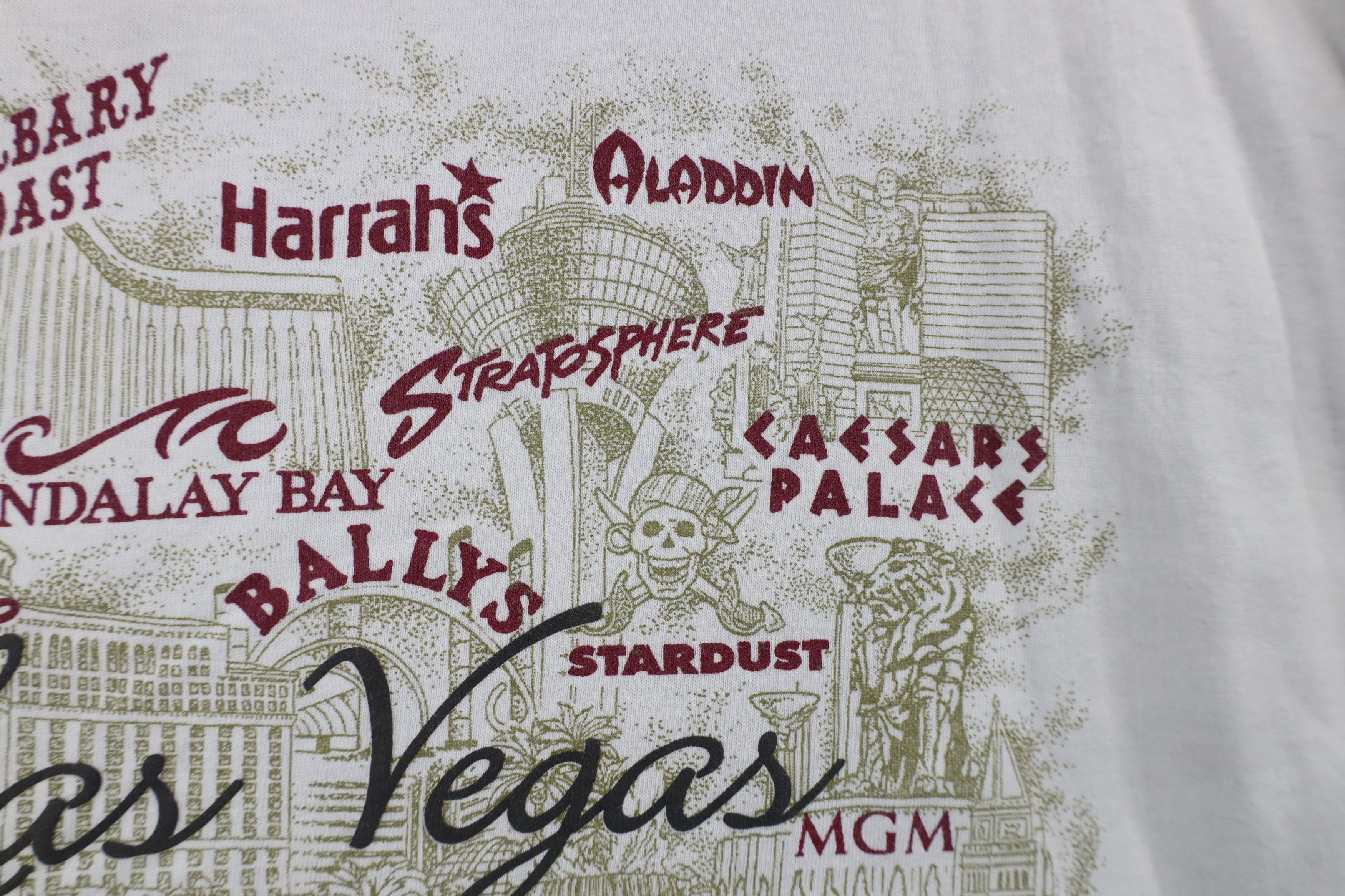 Vintage Vintage 90s Y2K Streetwear Las Vegas Casino T-Shirt White Size US XXL / EU 58 / 5 - 6 Thumbnail
