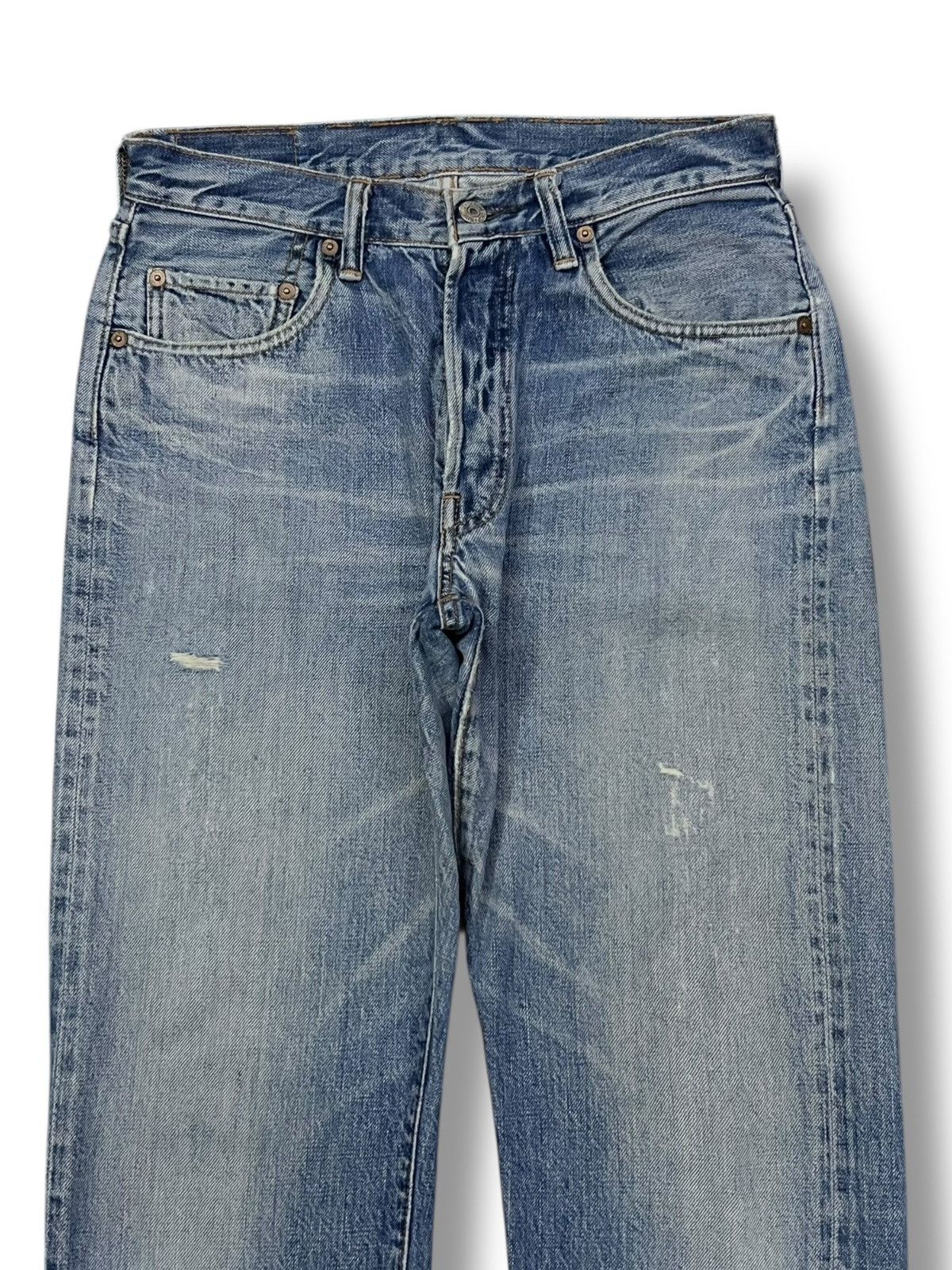 Denime Vintage 90s Sewing Chop O’alls Selvedge Denim Japan Size US 29 - 4 Thumbnail
