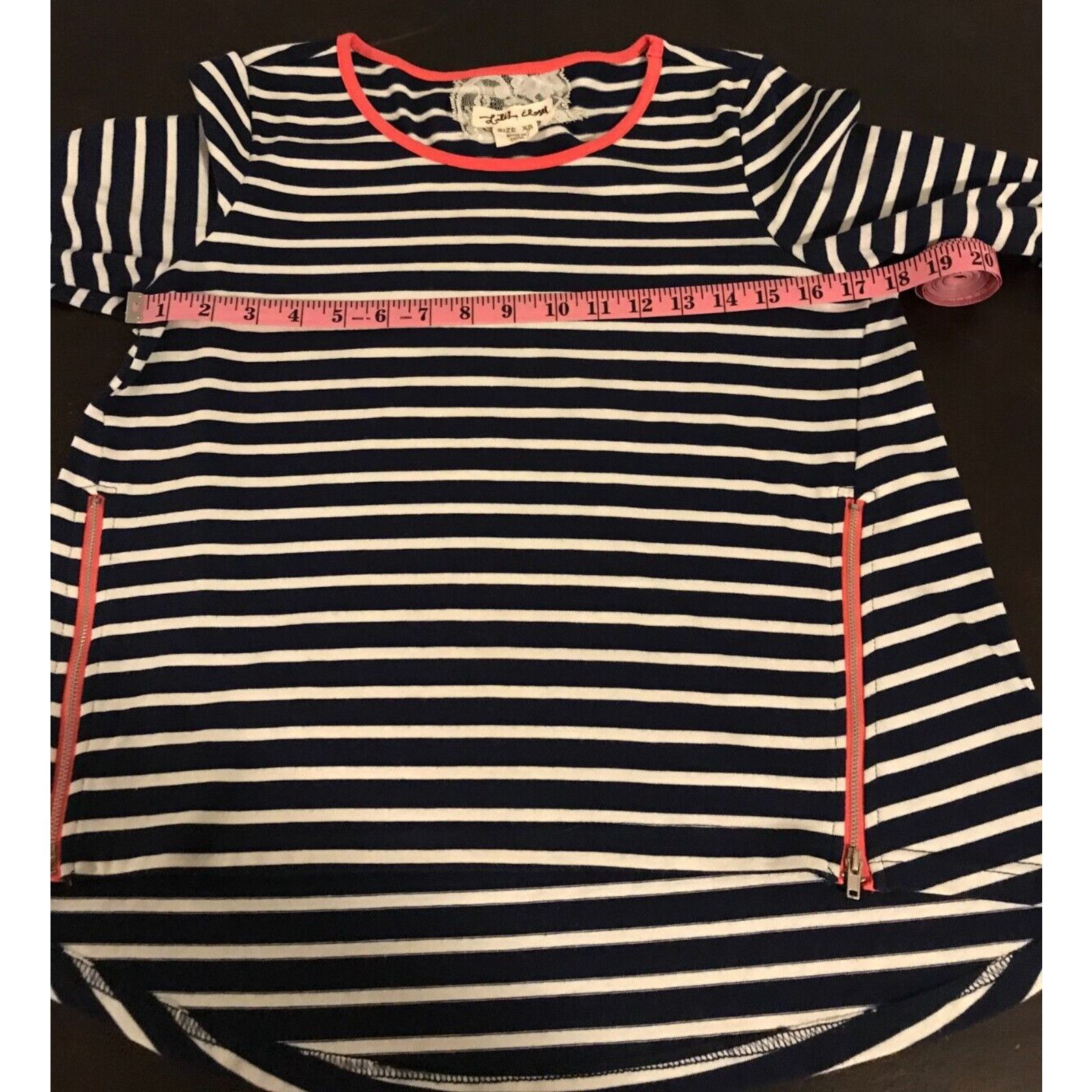 Anthropologie Anthropologie Lil’s Closet Blue/White Stripe Zip Top Size XS / US 0-2 / IT 36-38 - 6 Thumbnail