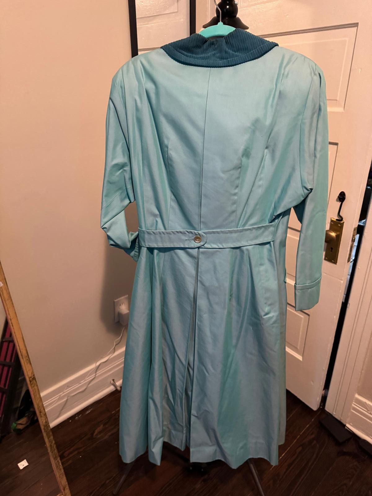 Designer True Vintage Double-Breasted Rain Trench Coat with hat Size ONE SIZE - 3 Thumbnail