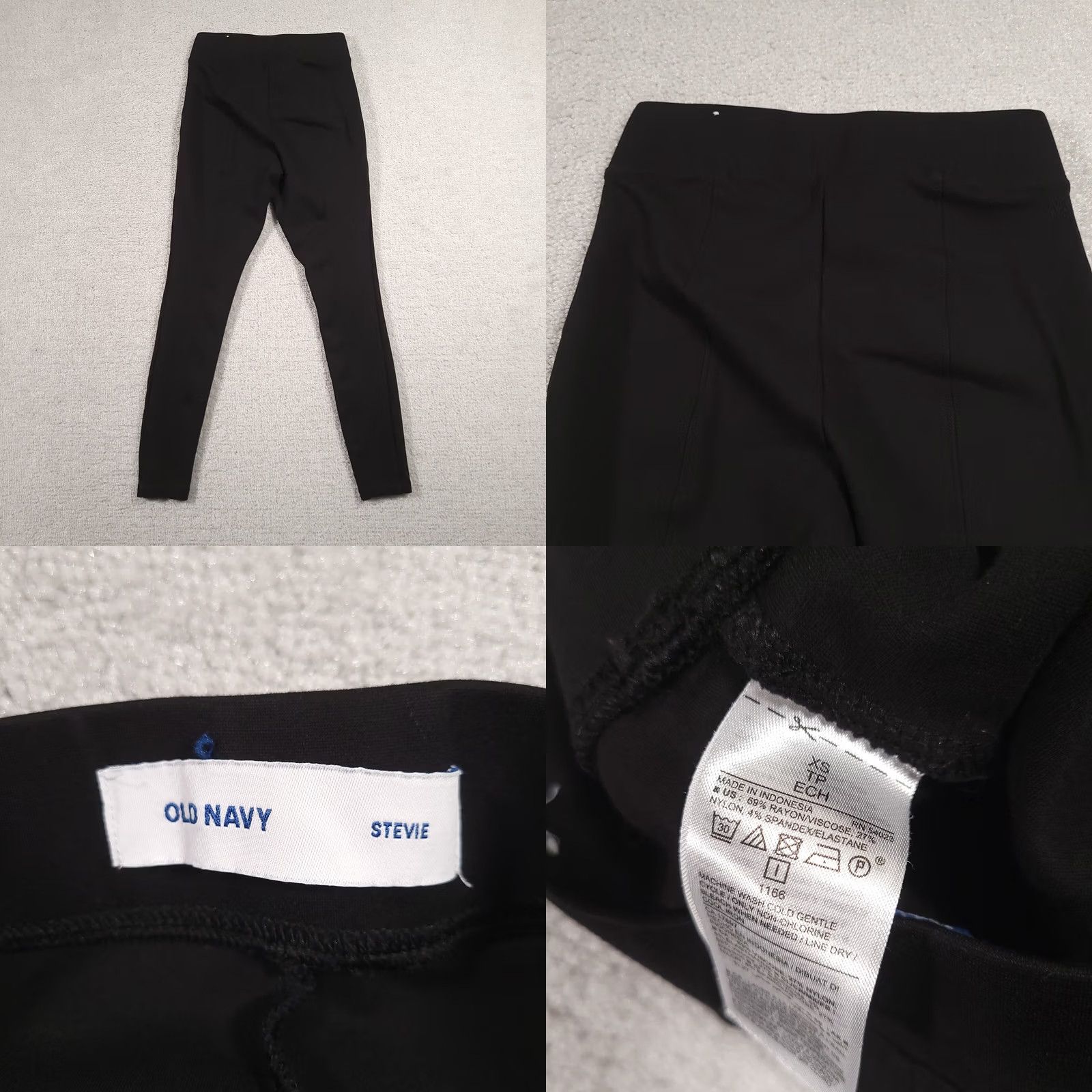 Old Navy Old Navy Stevie Stretch Pull On Pants Black XS Womens Slim Skinny Ankle Casual Size 40" / US 18 - 8 Thumbnail