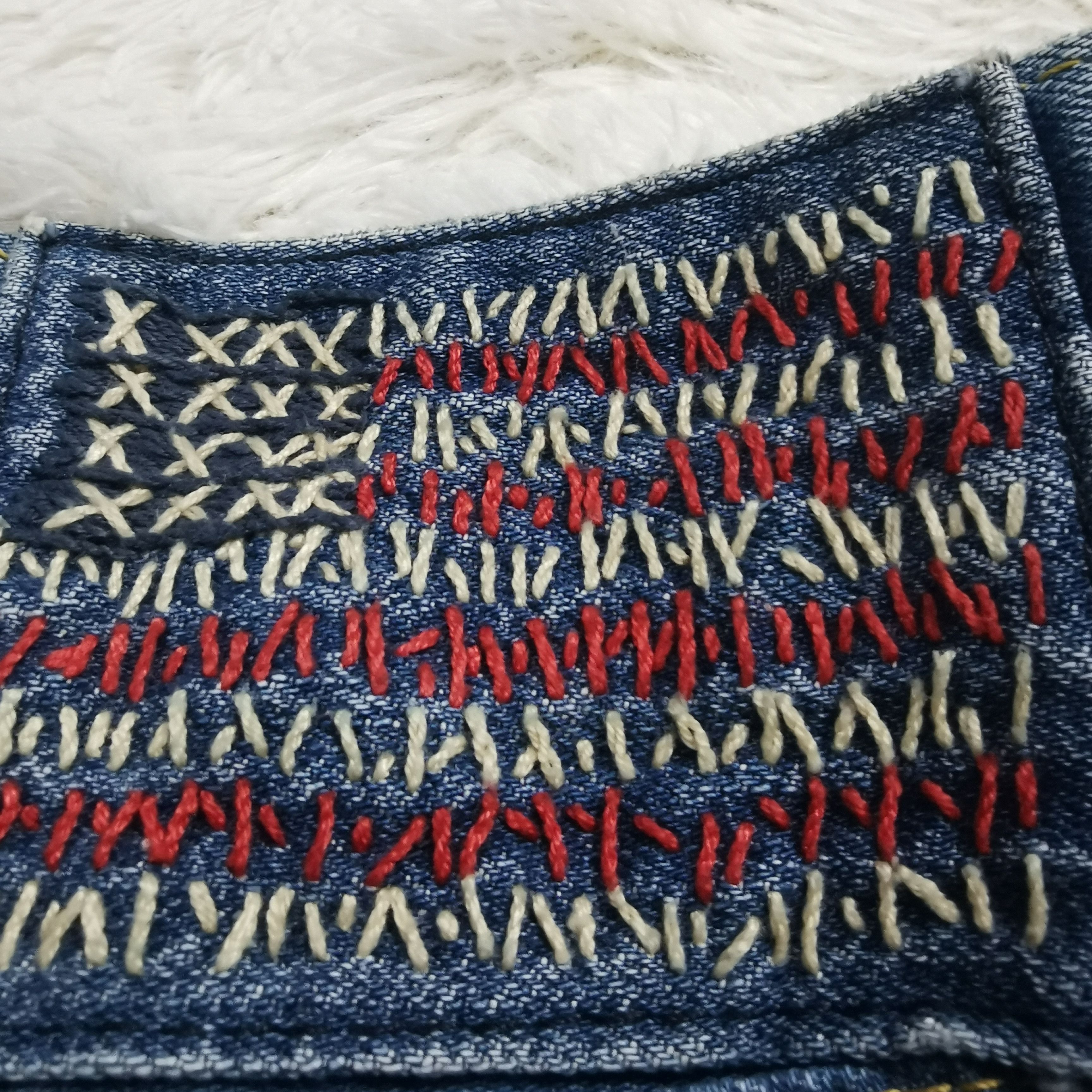 True Religion Y2k Embroidered Boro Stiching Patch Selvedge True Religion Size US 34 / EU 50 - 14 Thumbnail