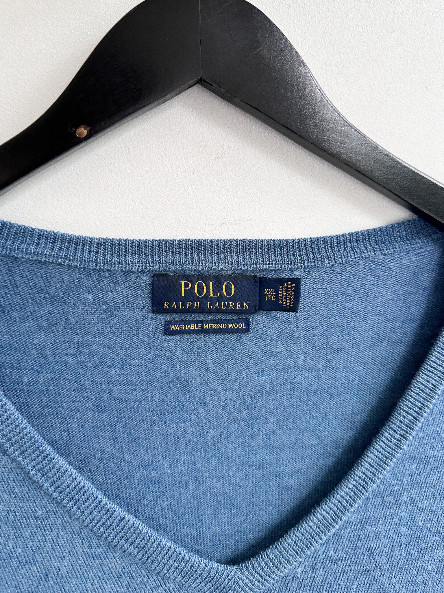 Polo Ralph Lauren Polo Ralph Lauren Merino Wool Blue Jumper Sweater Pullover Size US XXL / EU 58 / 5 - 6 Thumbnail