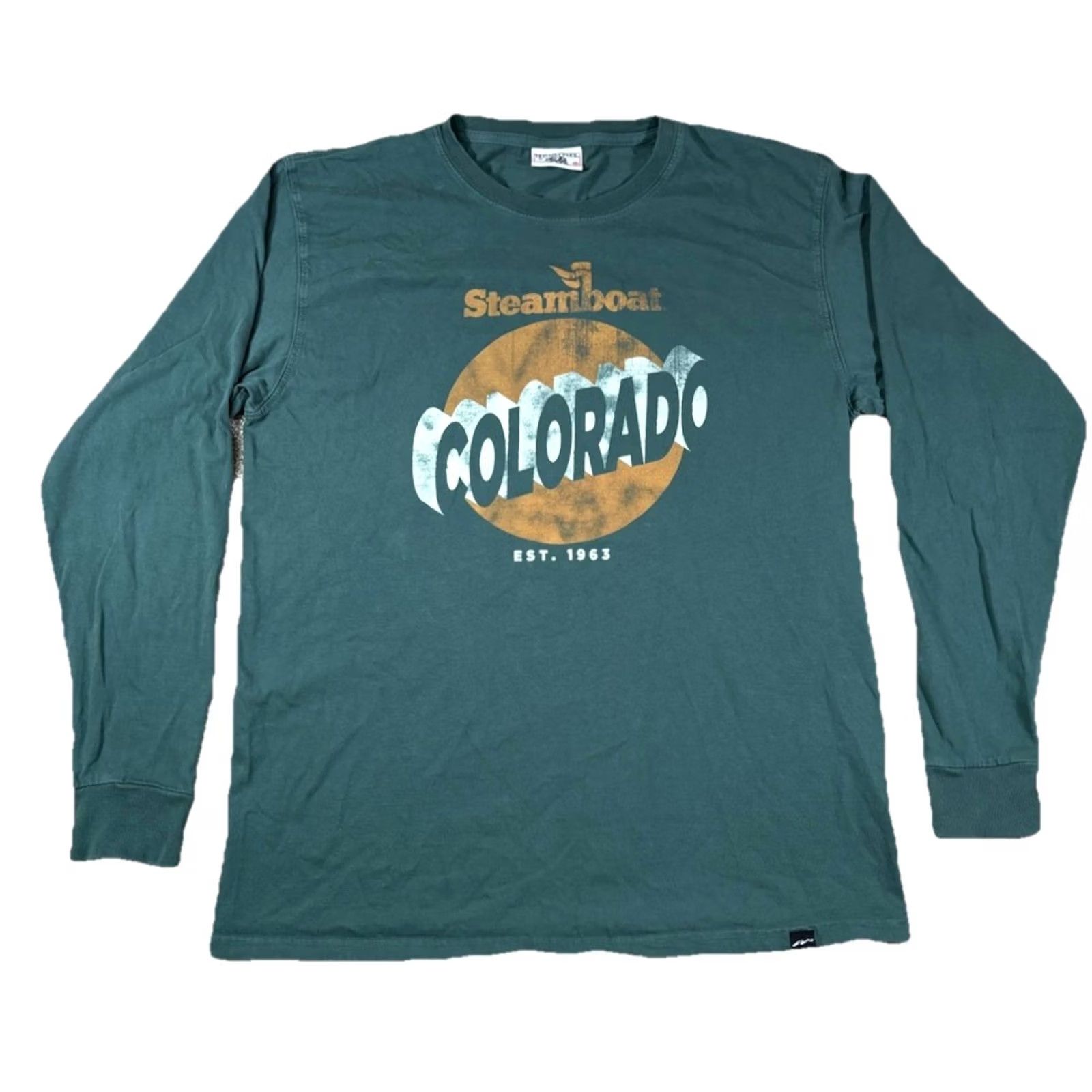 Etro Techstyles Shirt Long Sleeve Unisex Adults Crew Neck Green Cotton Blend Retro Y2K Steamboat Springs Colorado Medium Size US M / EU 48-50 / 2 - 2 Thumbnail