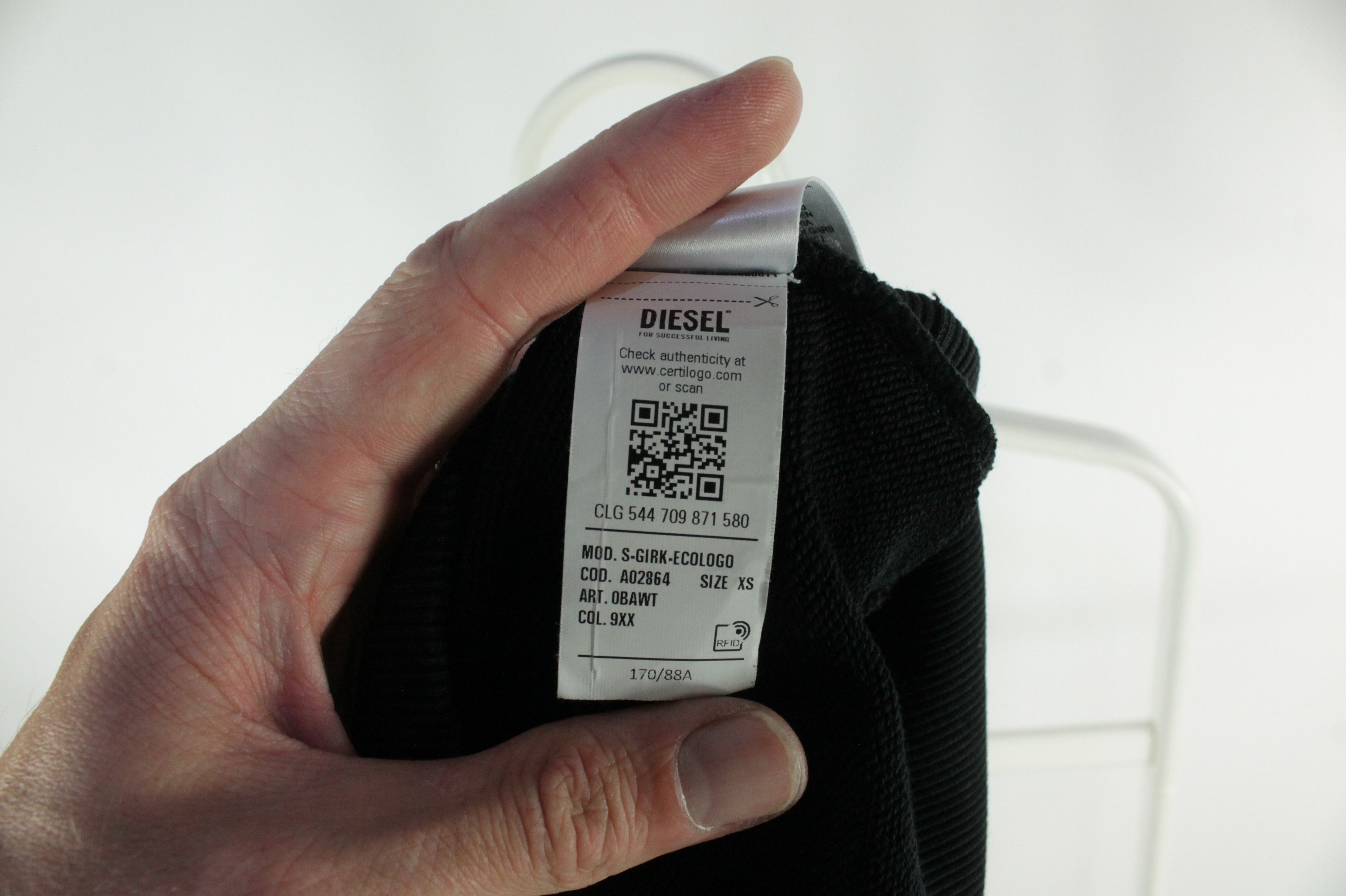 Diesel Diesel Black Sweatshirt Pullover Men's Size US XS / EU 42 / 0 - 10 Thumbnail
