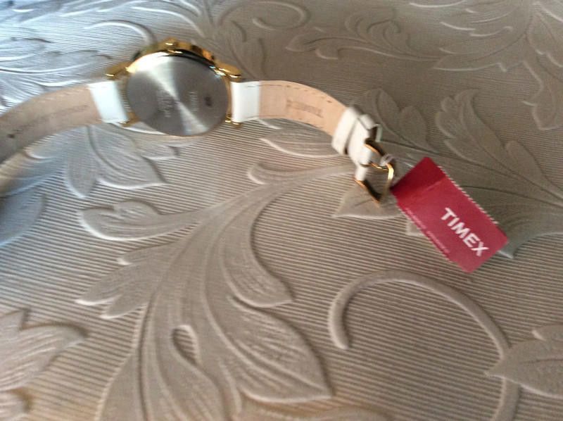 Timex Timex ladies white dial leather strap watch Size ONE SIZE - 11 Thumbnail
