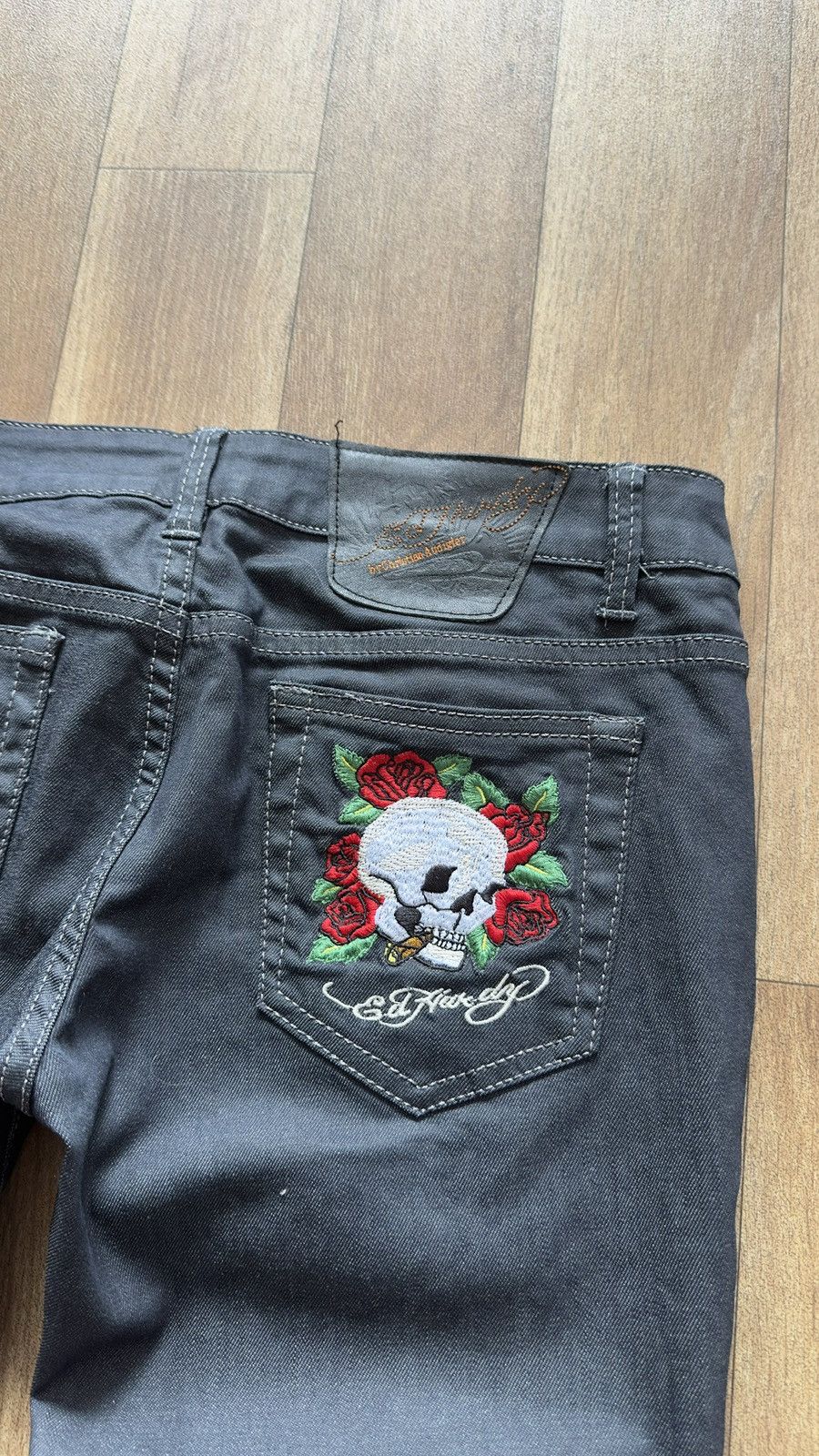 Ed Hardy Ed Hardy by Christian Audigier Tattoo Skull Denim Jeans W32 Size 32" / US 10 / IT 46 - 11 Thumbnail