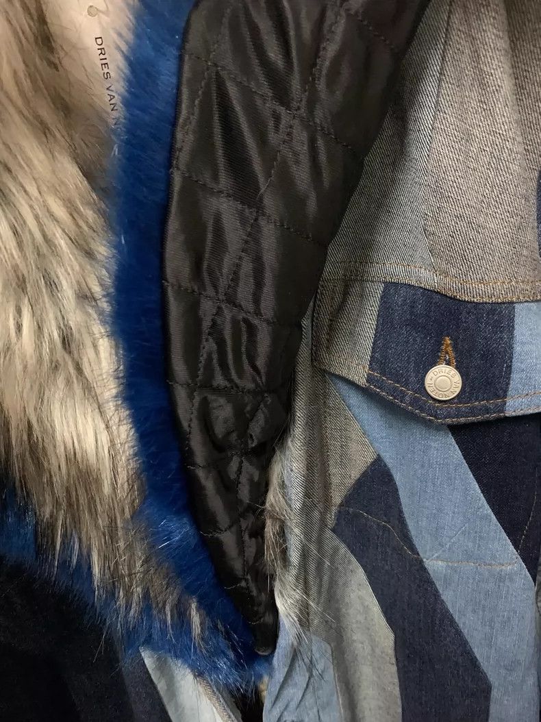Dries Van Noten Dries Van Noten Blue denim patchwork coat Size S / US 4 / IT 40 - 4 Thumbnail