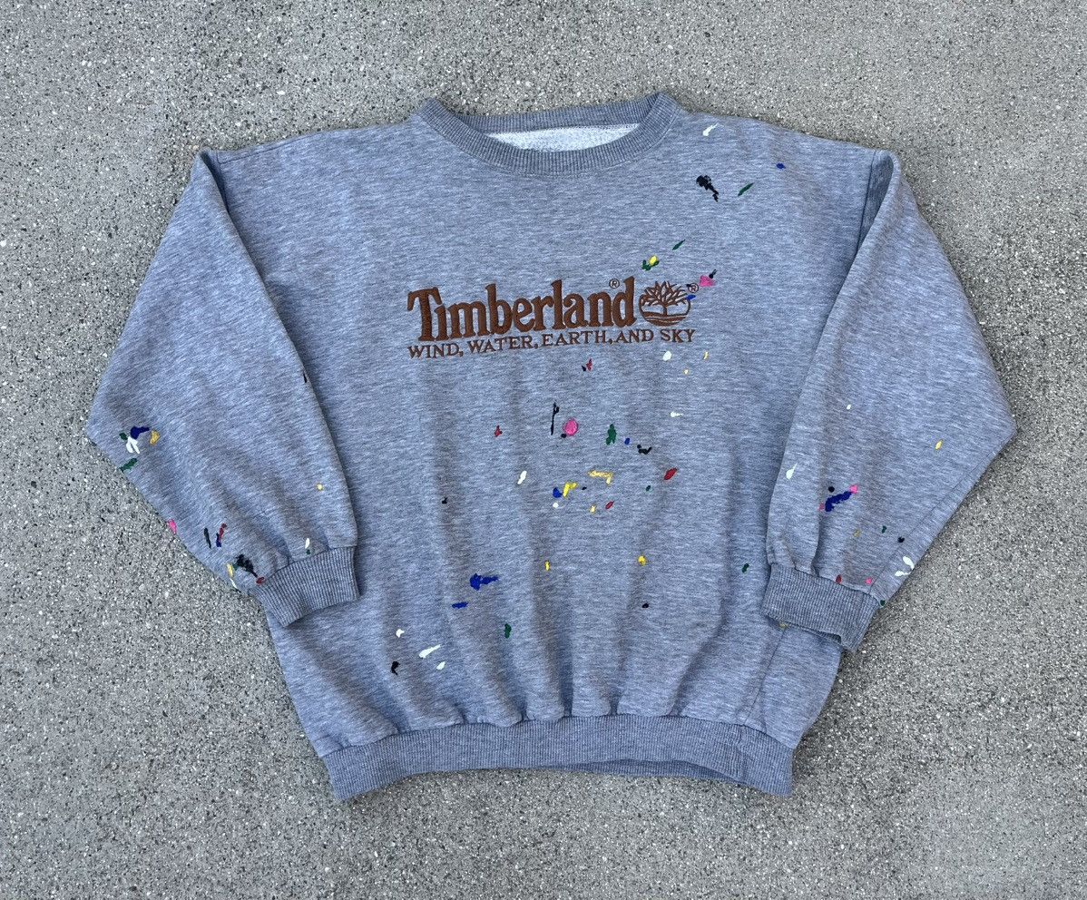 Japanese Brand × Timberland × Vintage Vintage Custom Timberland Crewneck Sweatshirt Distressed Size US L / EU 52-54 / 3 - 8 Thumbnail