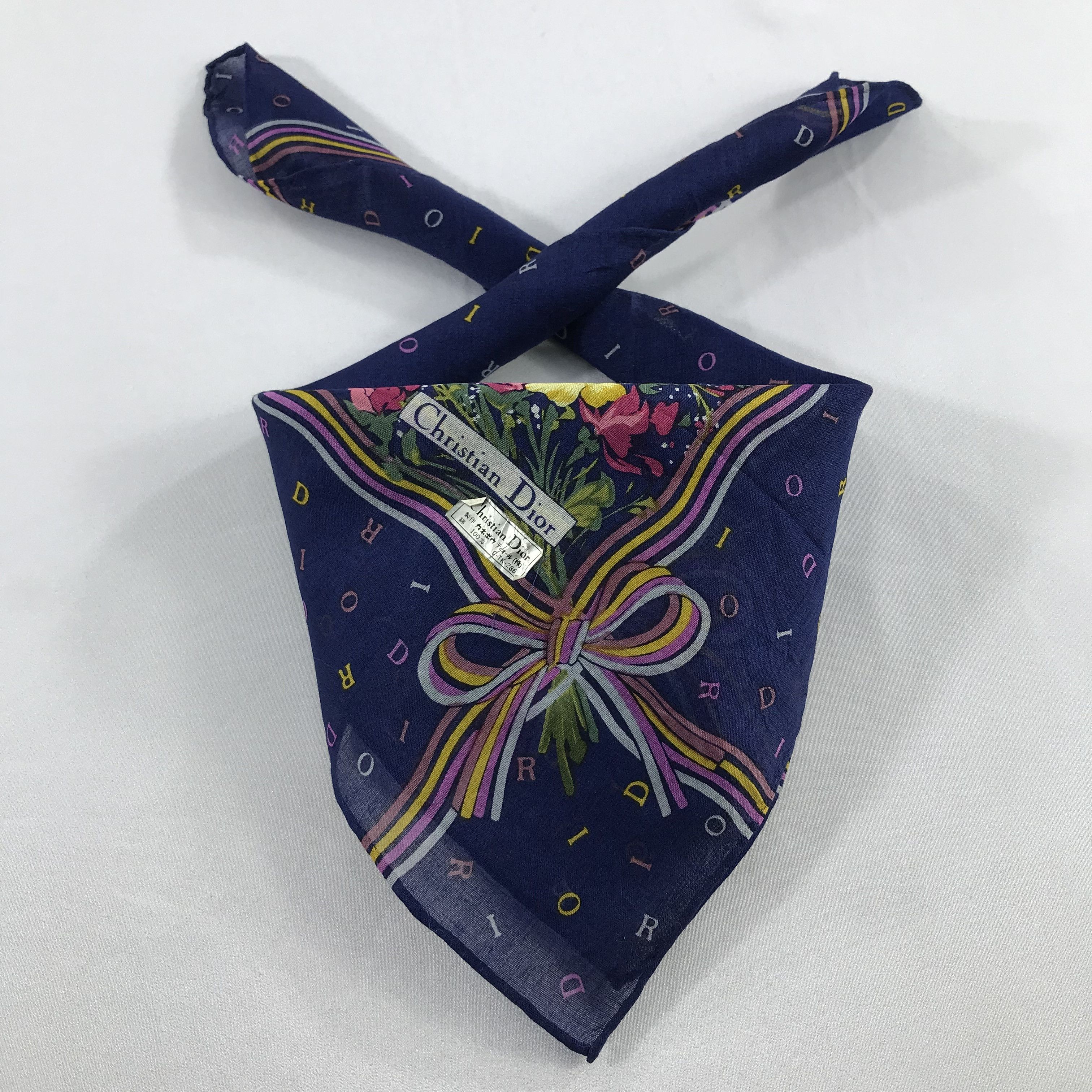 Vintage Christian Dior Bandana / Handkerchief / Neckerchief - S2148 Size ONE SIZE - 3 Thumbnail