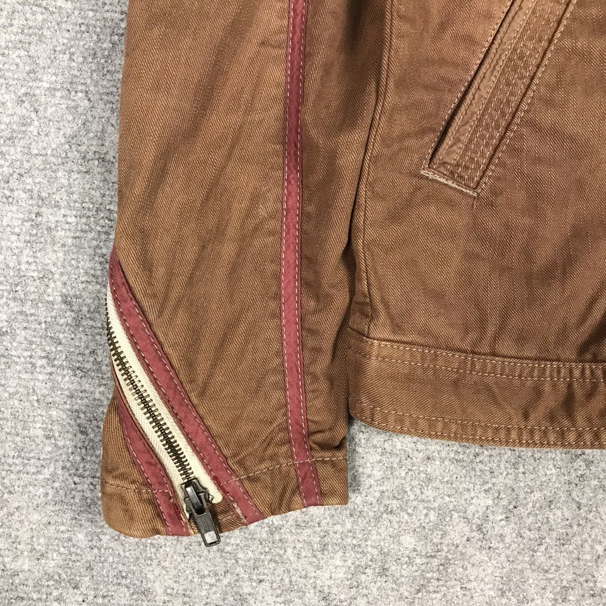 Japanese Brand × Vintage BALL BRAND BROWN BIKES STYLE ZIPPER JACKET Size US M / EU 48-50 / 2 - 5 Thumbnail