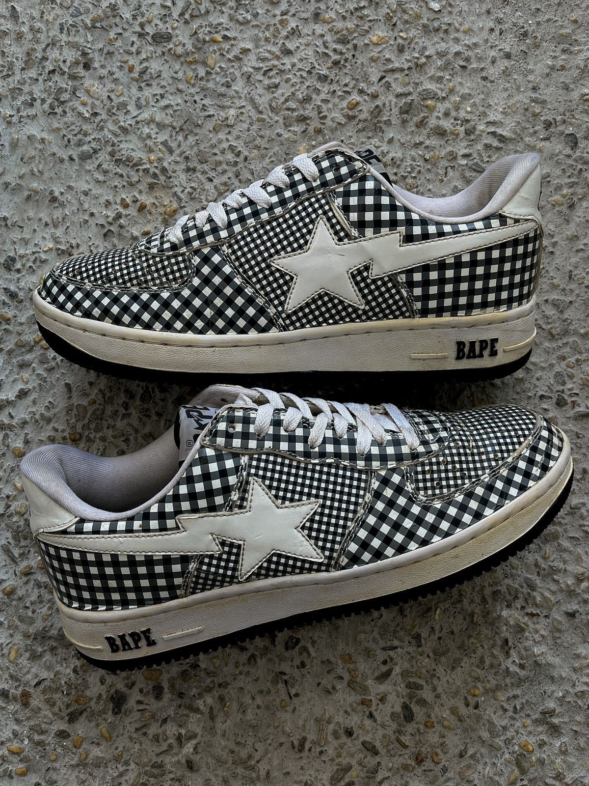 Bape ‘09 Check Print Bapesta Size US 10 / EU 43 - 4 Thumbnail