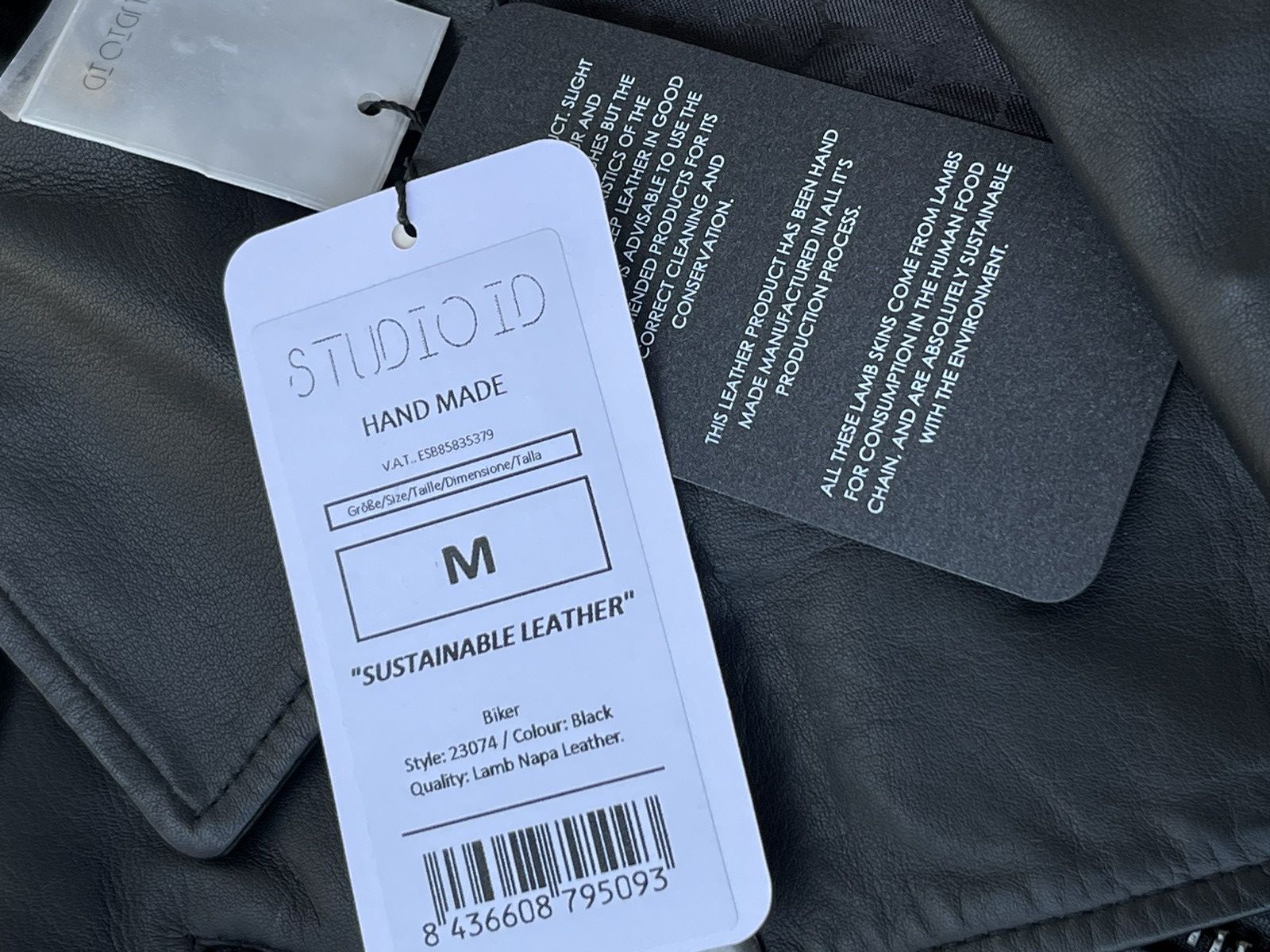 Leather !DS! AW22 Studio ID Biker Black Leather Jacket Size US M / EU 48-50 / 2 - 21 Thumbnail