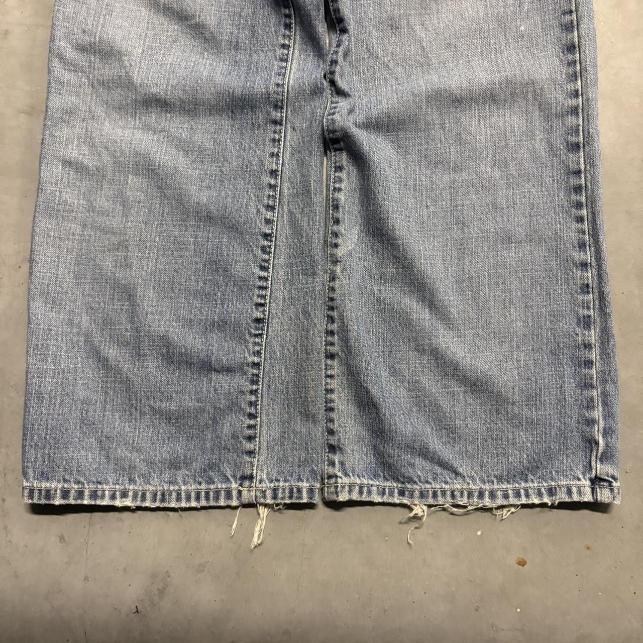Calvin Klein Crazy Vintage Y2K/2000s Baggy WideLeg Calvin Klein Light Blue Wash Denim Jeans! Size US 38 / EU 54 - 5 Thumbnail