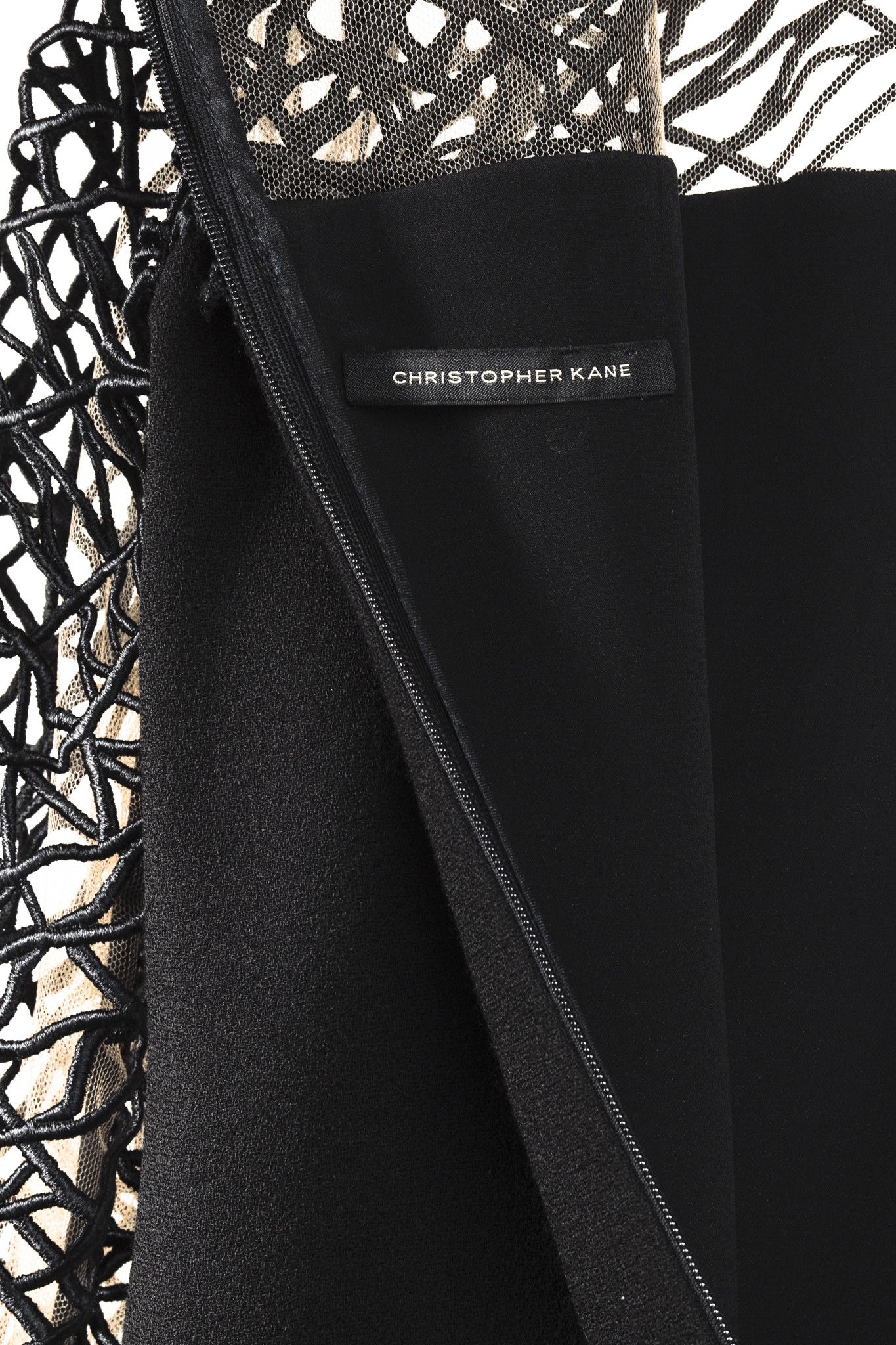 Christopher Kane Christopher Kane Black Lace Appliqué Wool Shift Dress Size M / US 6-8 / IT 42-44 - 4 Thumbnail