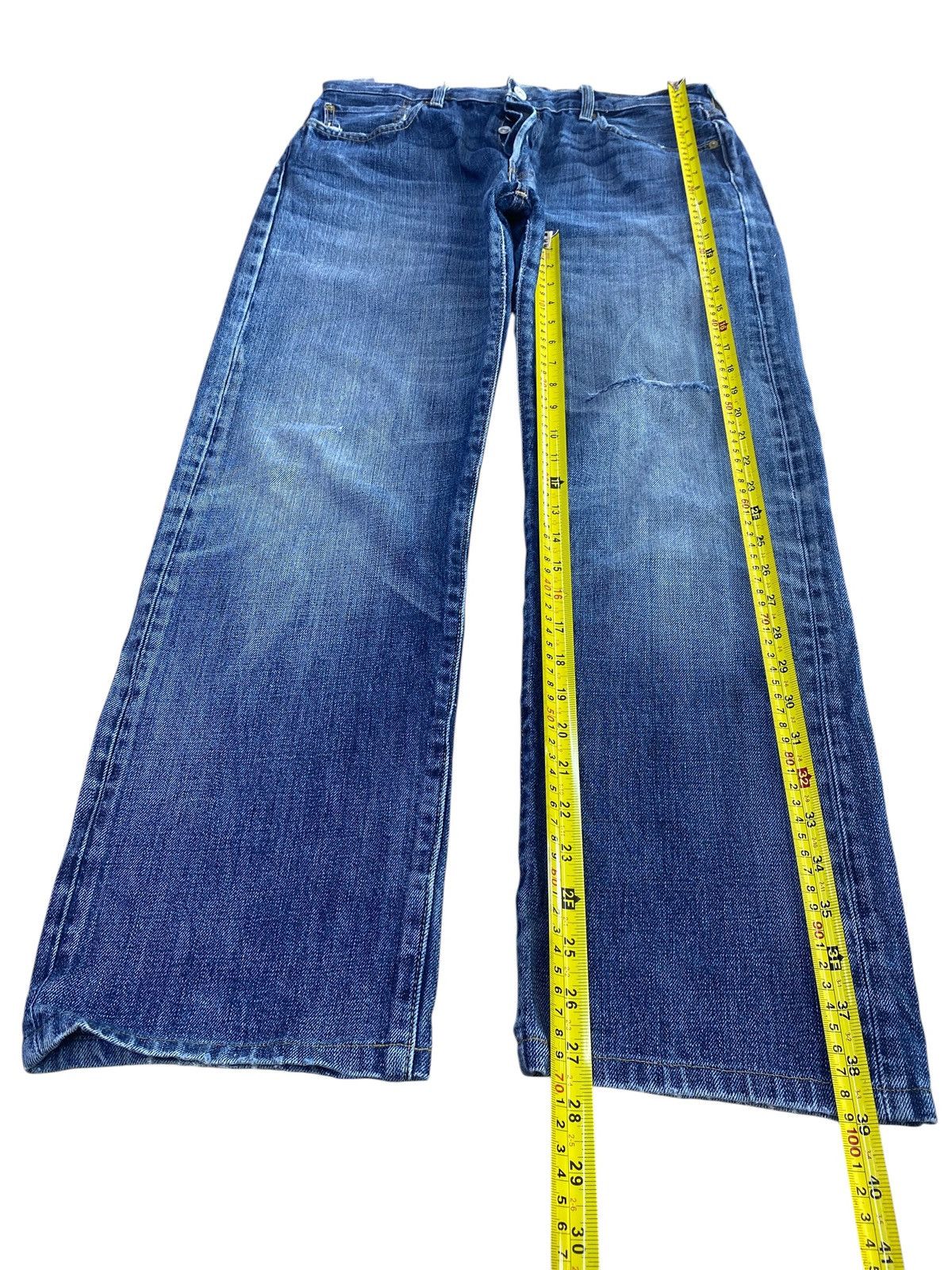 Levi's Vintage Levi’s 501 Faded Wash Whiskers Style Ripped Jeans Size US 32 / EU 48 - 7 Thumbnail