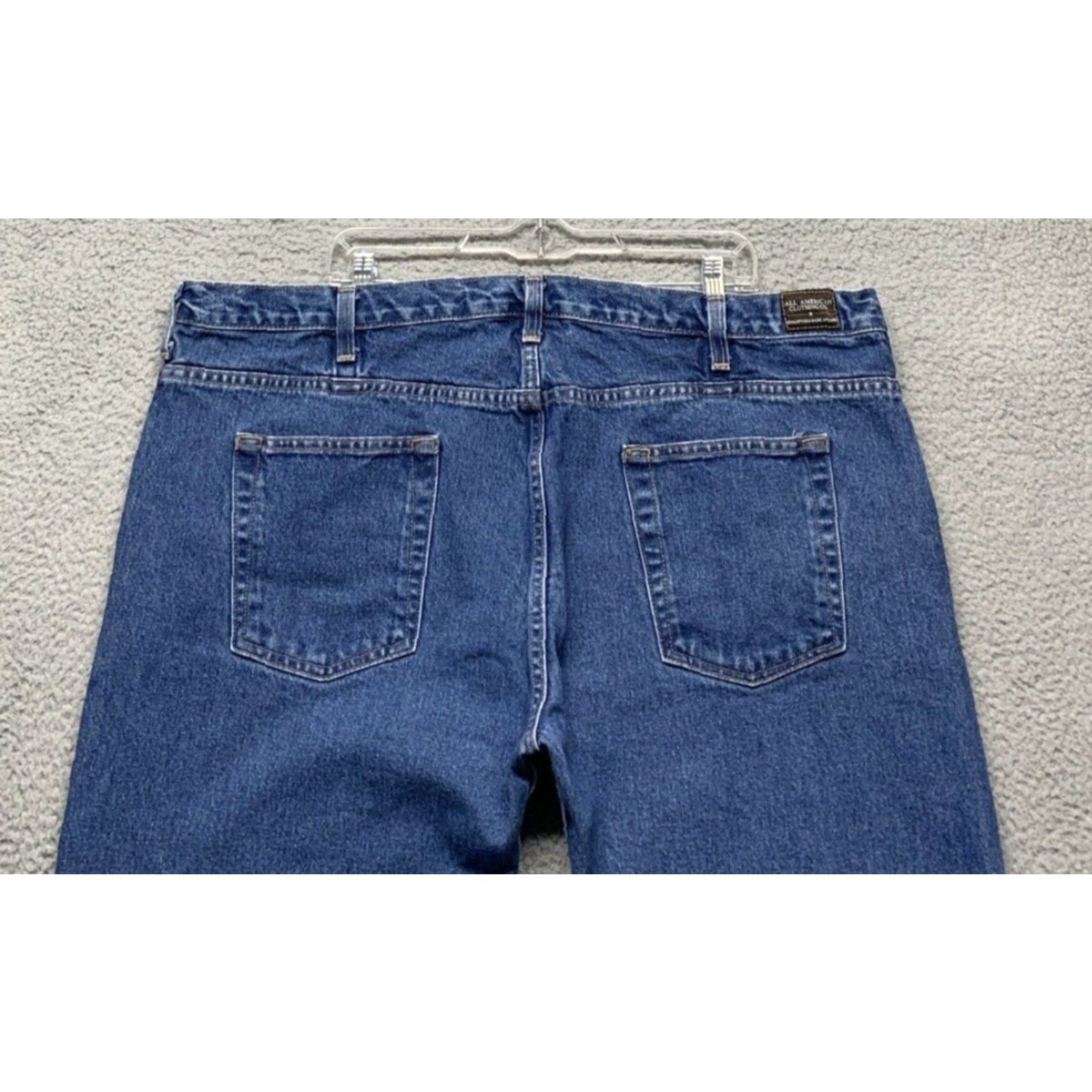 Vintage All American Jeans Men's 46x30 USA MADE Heavy Denim Dark Wash Work Pants Size US 44 / EU 60 - 5 Thumbnail