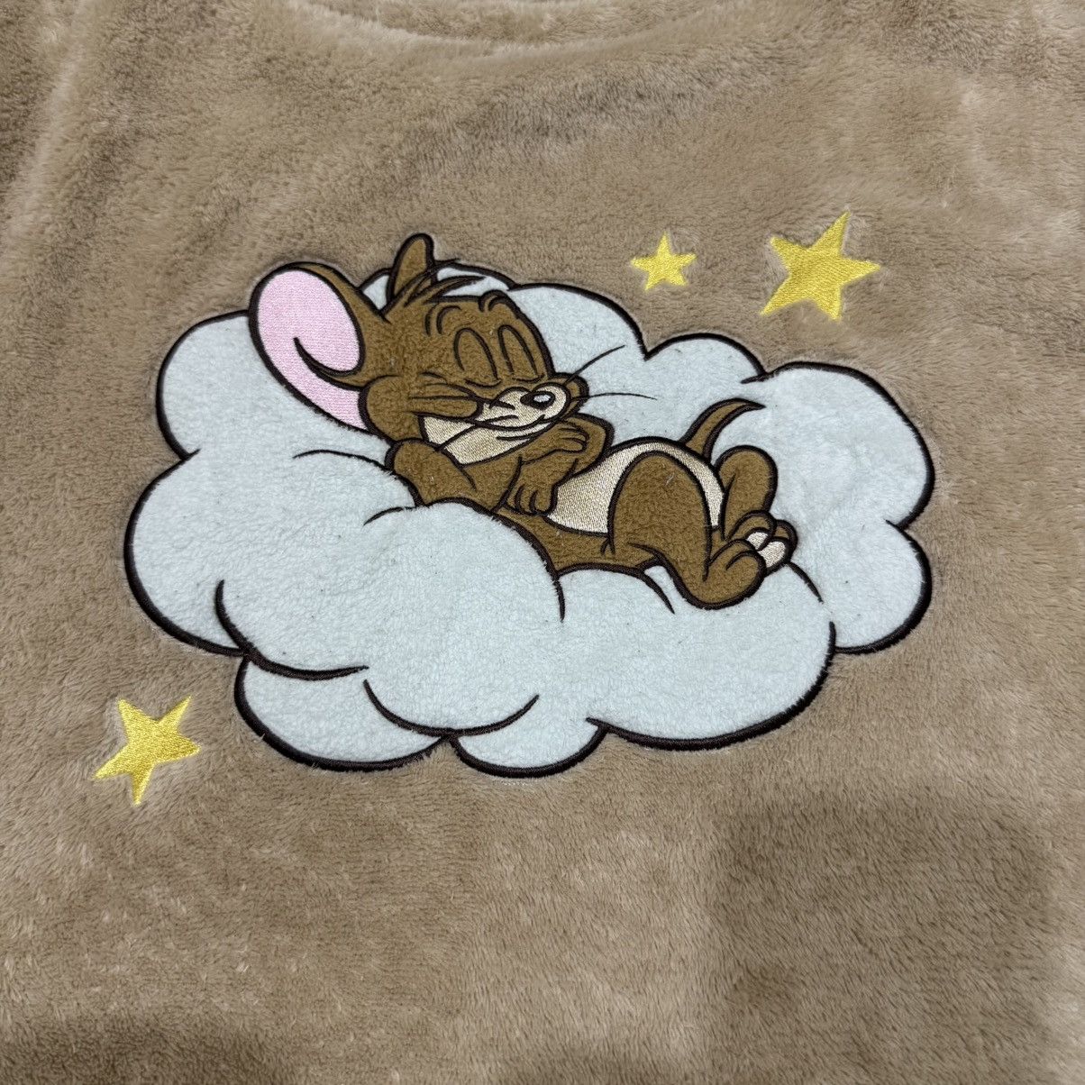 Cartoon Network GU Jerry Fluffy Sweatshirt 3XL Beige Embroidered Lounge Size US XXL / EU 58 / 5 - 5 Thumbnail