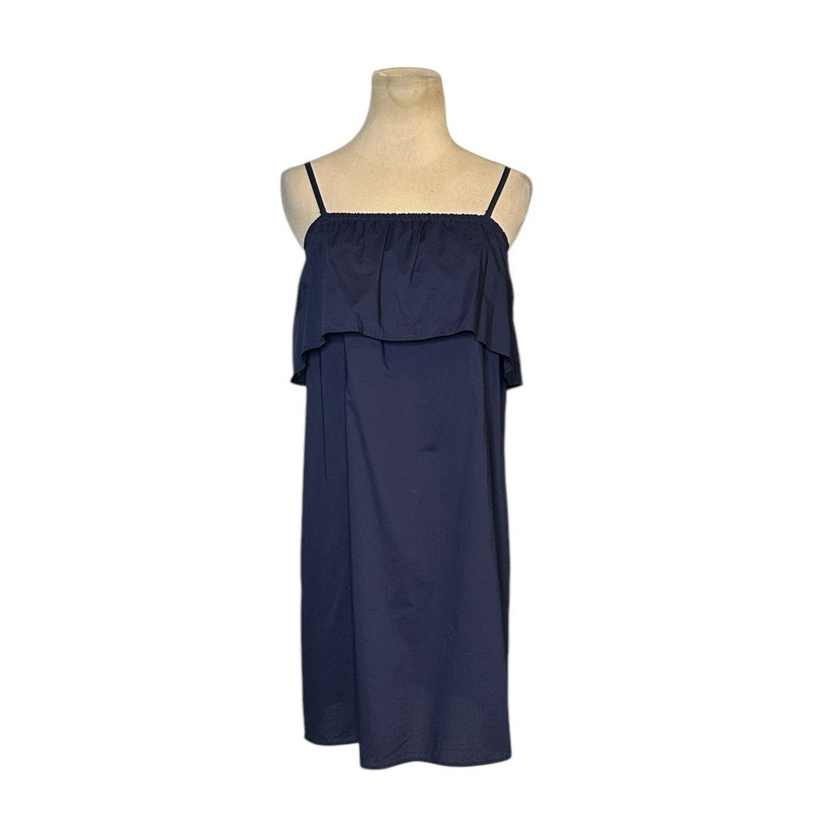 Uniqlo Uniqlo navy blue ruffled neck mini dress size Small Size S / US 4 / IT 40 - 11 Thumbnail
