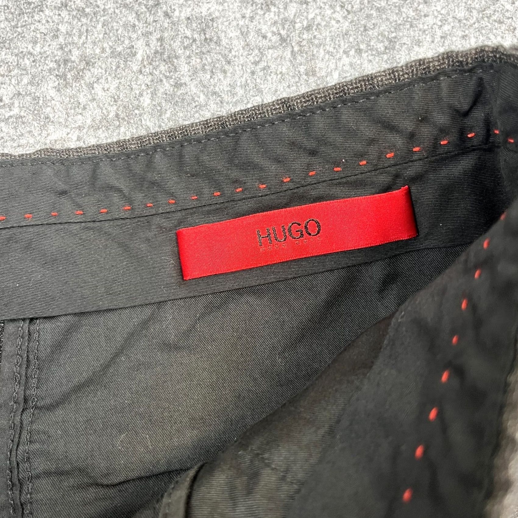 Hugo Boss Hugo Boss Mens Dress Pants Chino Trousers Slim Tapered Fit 34 Grey Wool Toughened Canvas Trousers 34 Mens Dress Pants Slim Tapered Grey Wool Size US 34 / EU 50 - 7 Thumbnail
