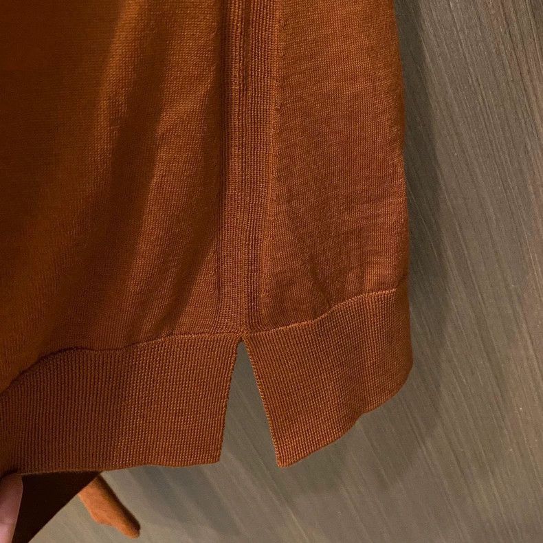 Loro Piana Loro Piana Orange Crewneck Knit Sweater Size US M / EU 48-50 / 2 - 6 Thumbnail