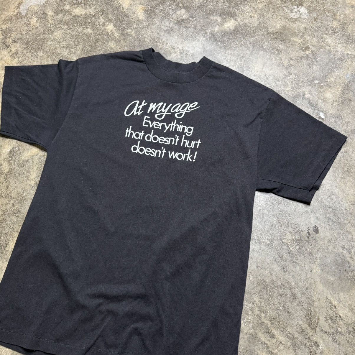Vintage vintage 80s funny too old nothing works tshirt Size US XL / EU 56 / 4 - 3 Thumbnail