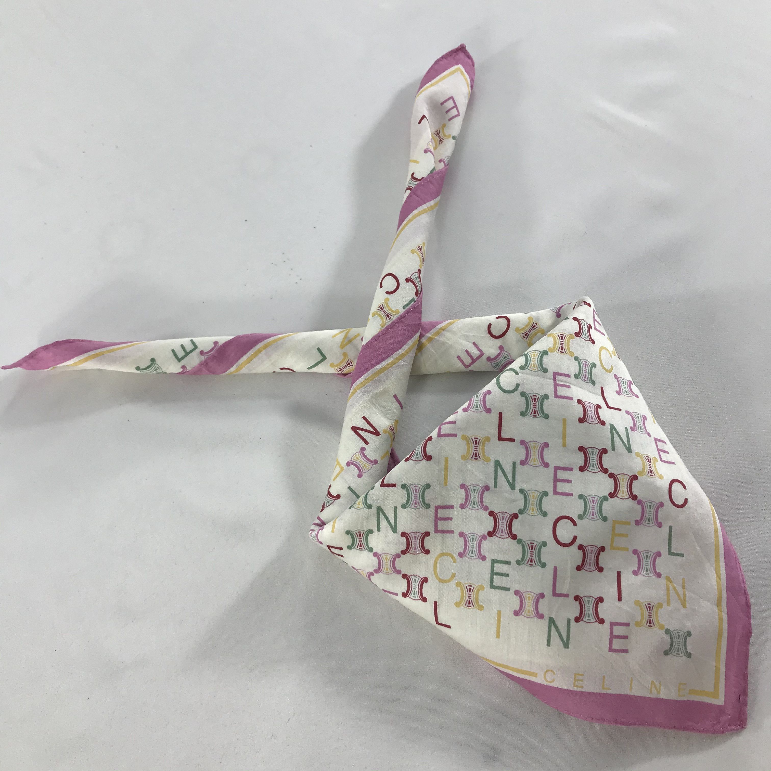 Celine × Vintage Celine Bandana / Handkerchief / Neckerchief - S1563 Size ONE SIZE - 4 Thumbnail