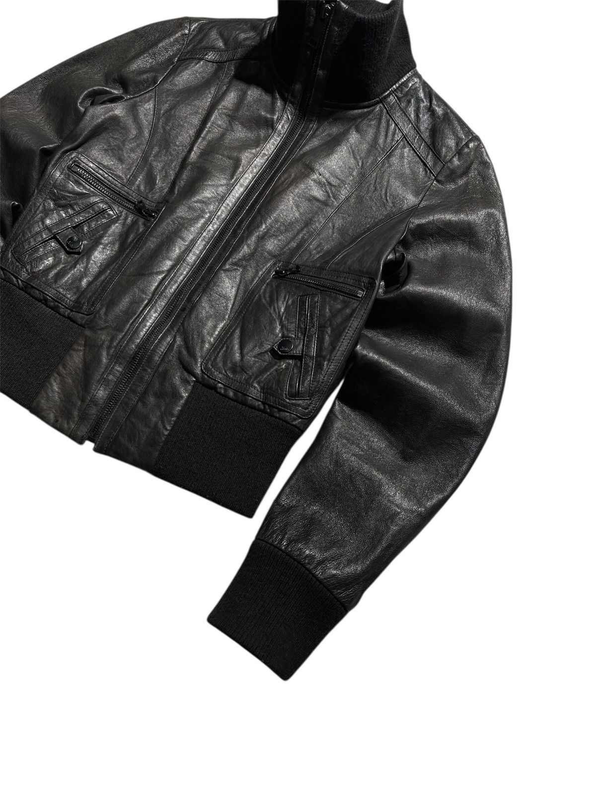 Levi's Vintage Clothing Vintage Levis Leather Jacket Bomber High Neck Size S / US 4 / IT 40 - 3 Thumbnail