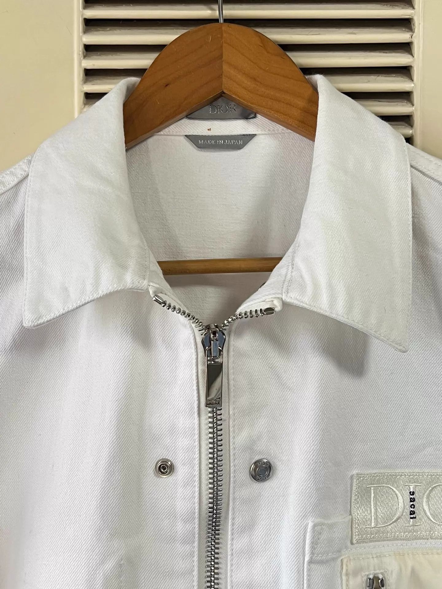 Dior Dior x Sacai White Denim Jacket 48 Size US M / EU 48-50 / 2 - 3 Thumbnail