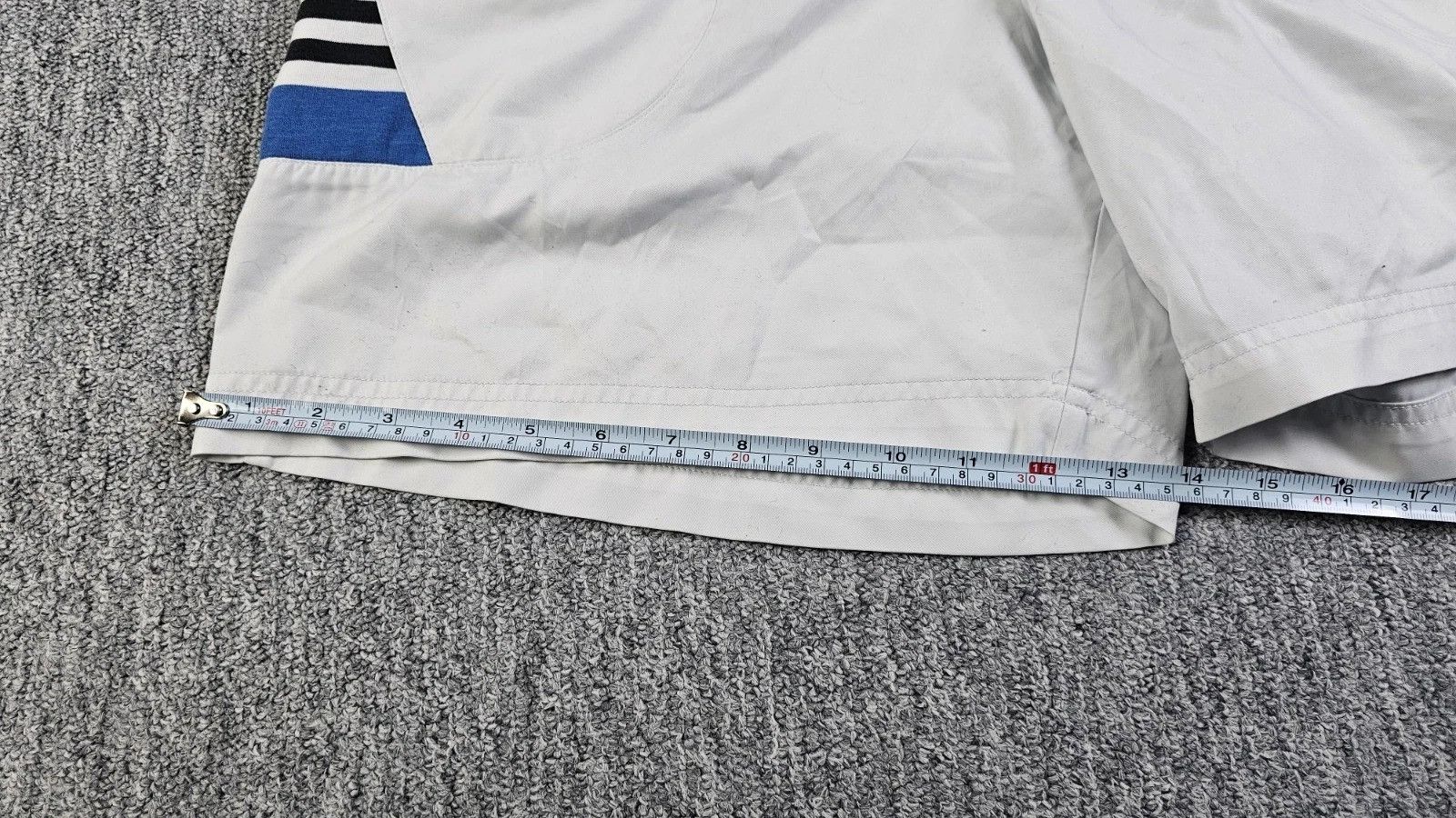 Adidas Adidas Vintage 90s Nylon Athletic Shorts Gray 3 Stripe XL Size US 39 - 12 Thumbnail